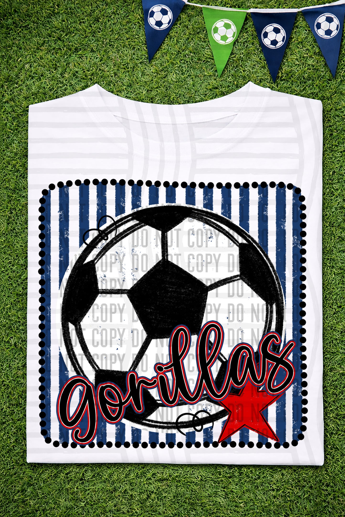 Soccer RWB Framed -  Custom + DROPDOWN - 300 DPI digital download