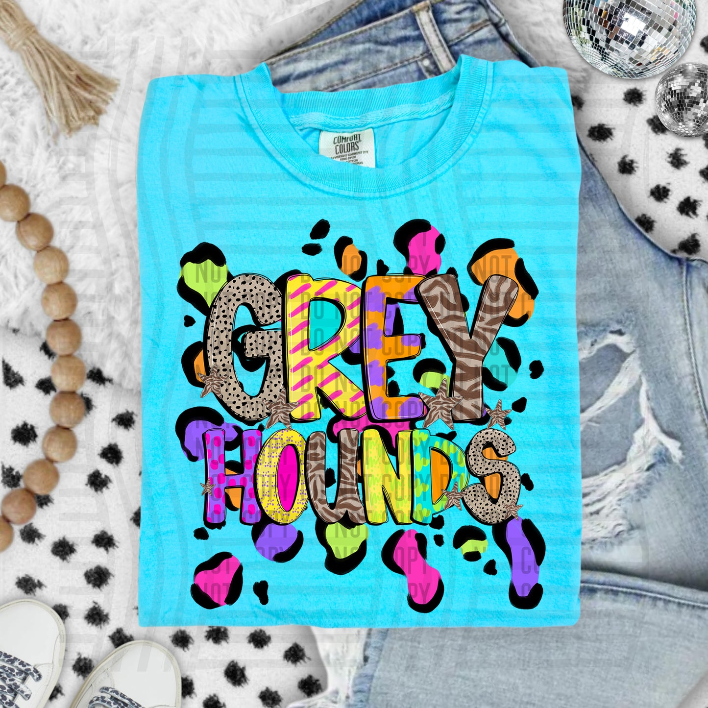 Funky Mix-Up Leopard Spot Mascots - Custom + Dropdown - 300 dpi Digital Download