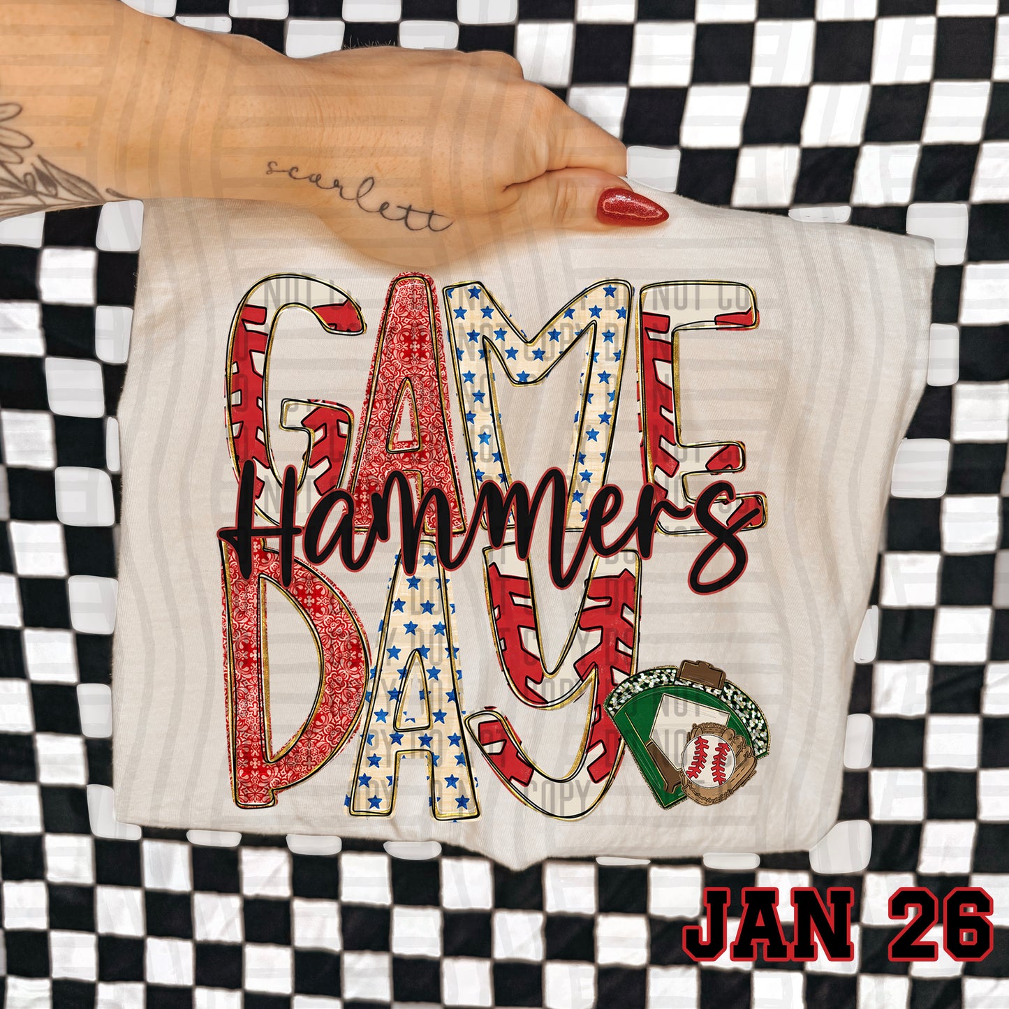 Game Day BASEBALL- Custom + DROPDOWN - 300 DPI digital download