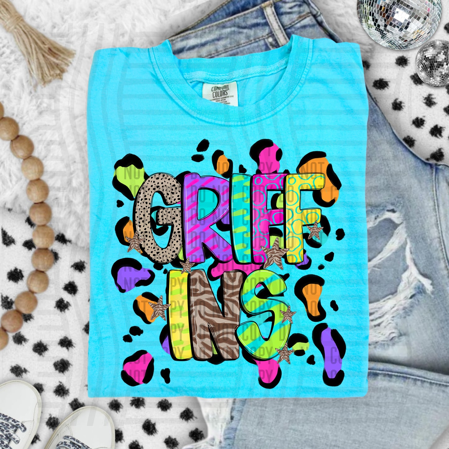 Funky Mix-Up Leopard Spot Mascots - Custom + Dropdown - 300 dpi Digital Download