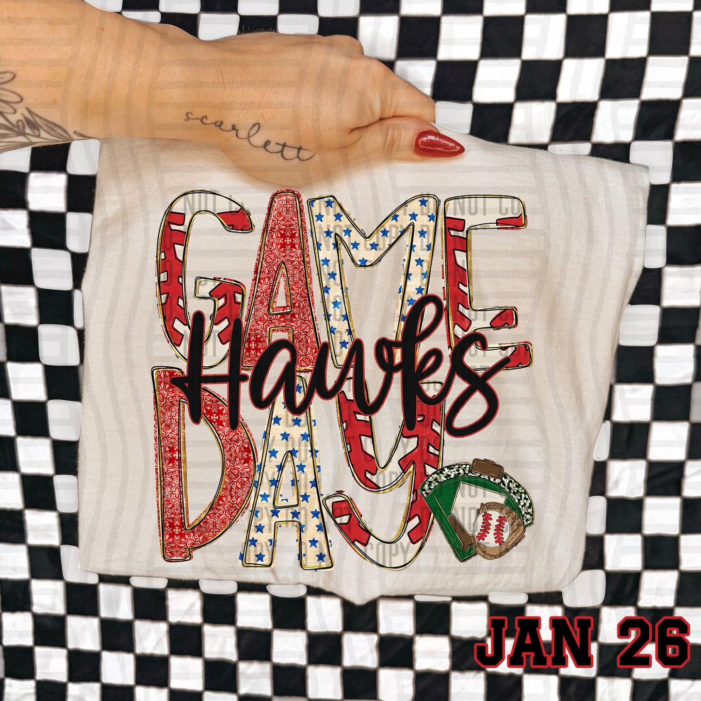 Game Day BASEBALL- Custom + DROPDOWN - 300 DPI digital download