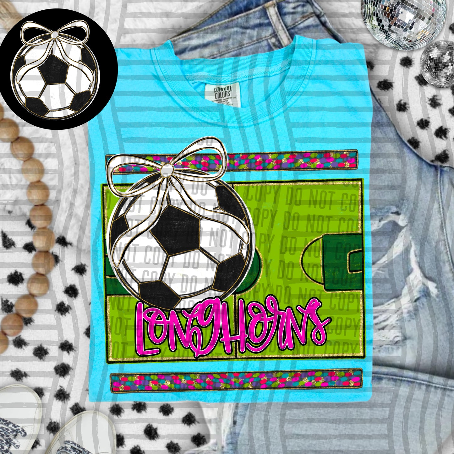 Preppy Soccer Field -optional pocket + Custom + Dropdown - 300 dpi Digital Download