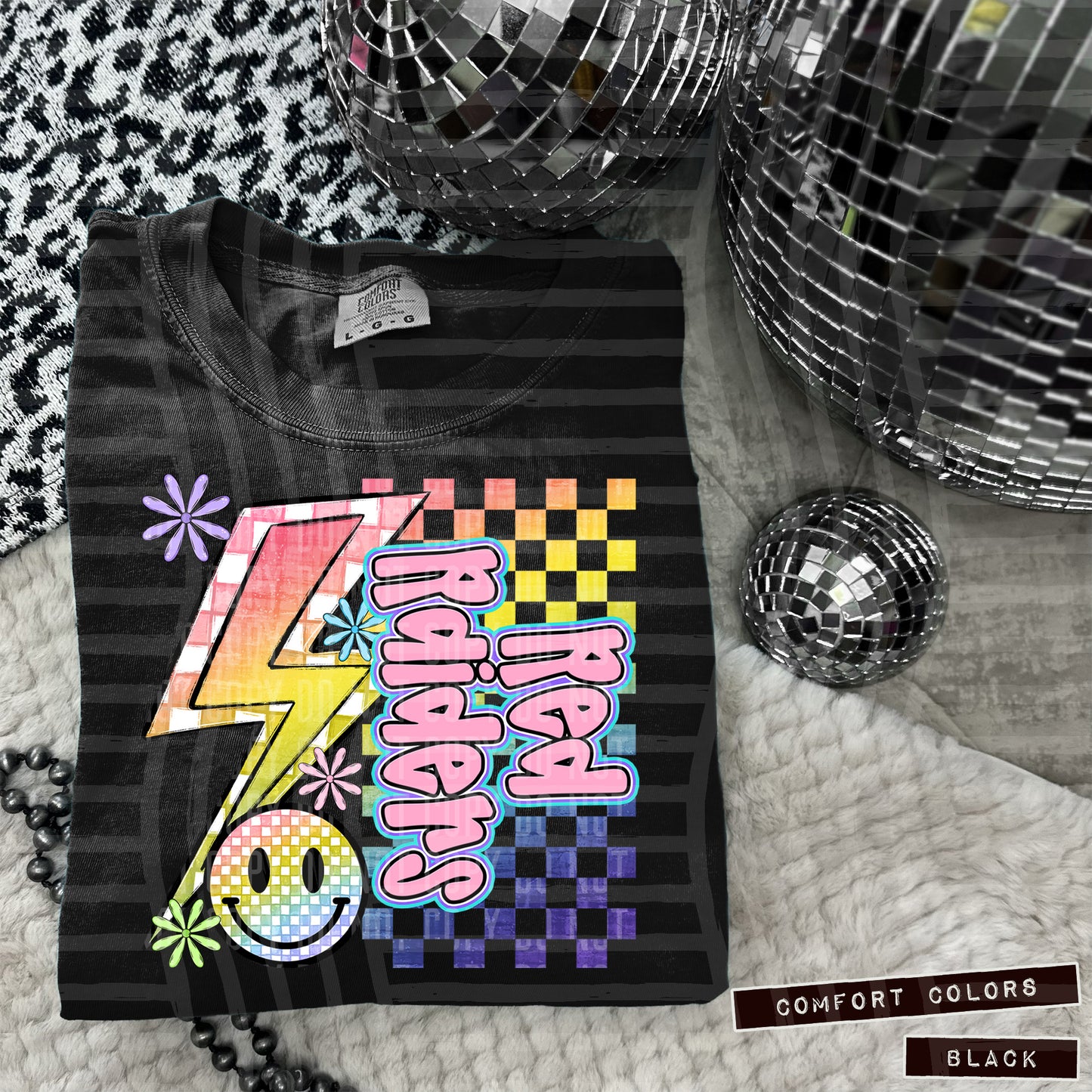 Sideways Rainbow Checker Bolt Happy Mascots Dropdown - Digital Download 300DPI PNG FILE