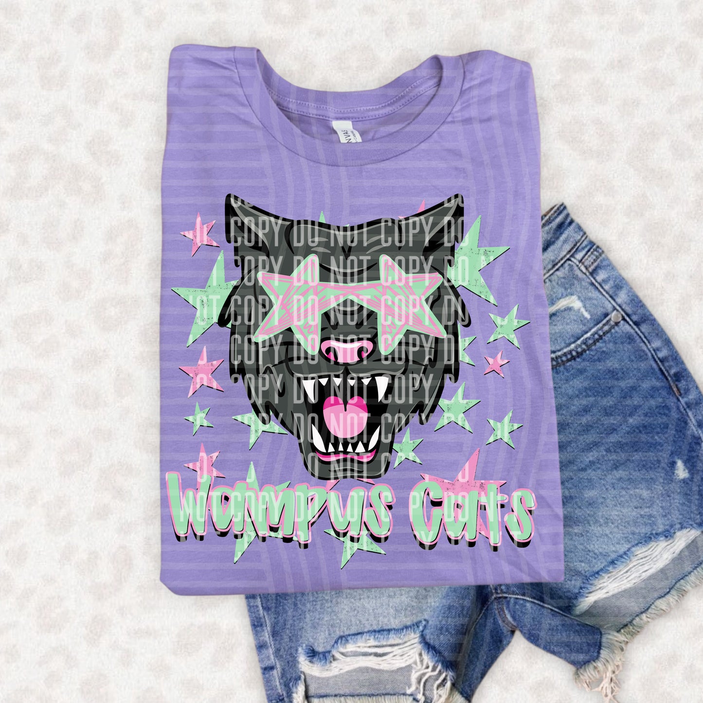 PREPPY STARRY EYED mascots pink/green -  Digital Download 300DPI PNG FILE