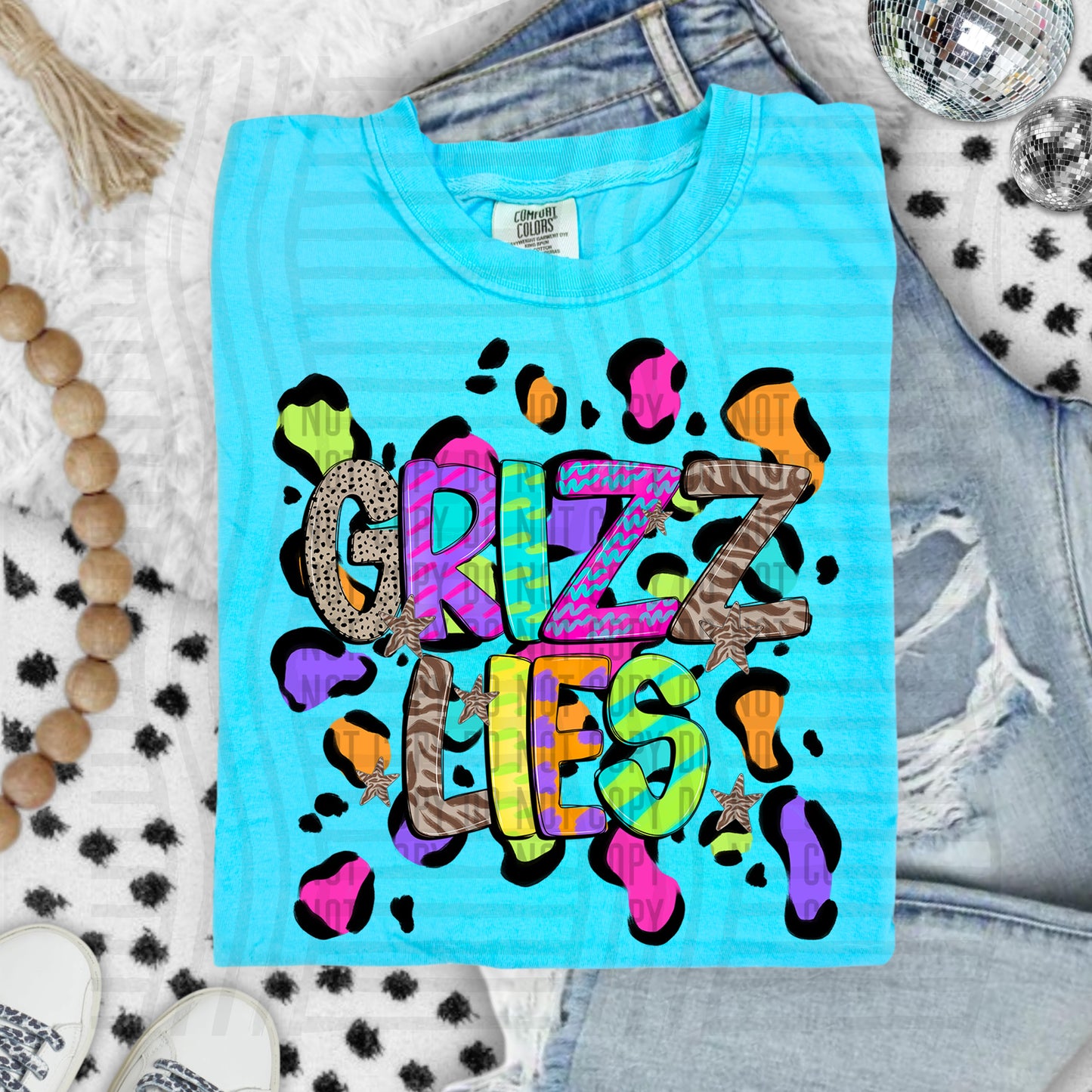 Funky Mix-Up Leopard Spot Mascots - Custom + Dropdown - 300 dpi Digital Download