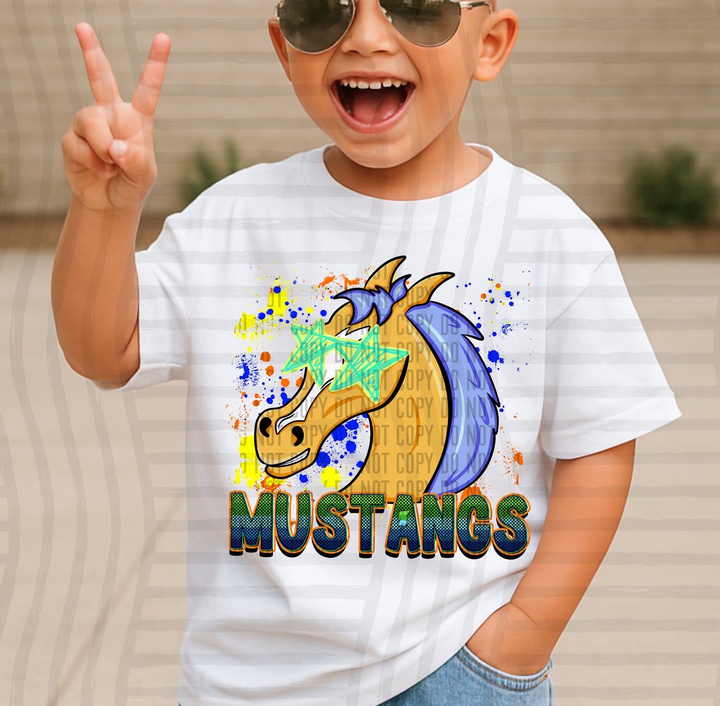 Paint Splatter STARRY EYED mascots blue/green/orange -  Digital Download 300DPI PNG FILE