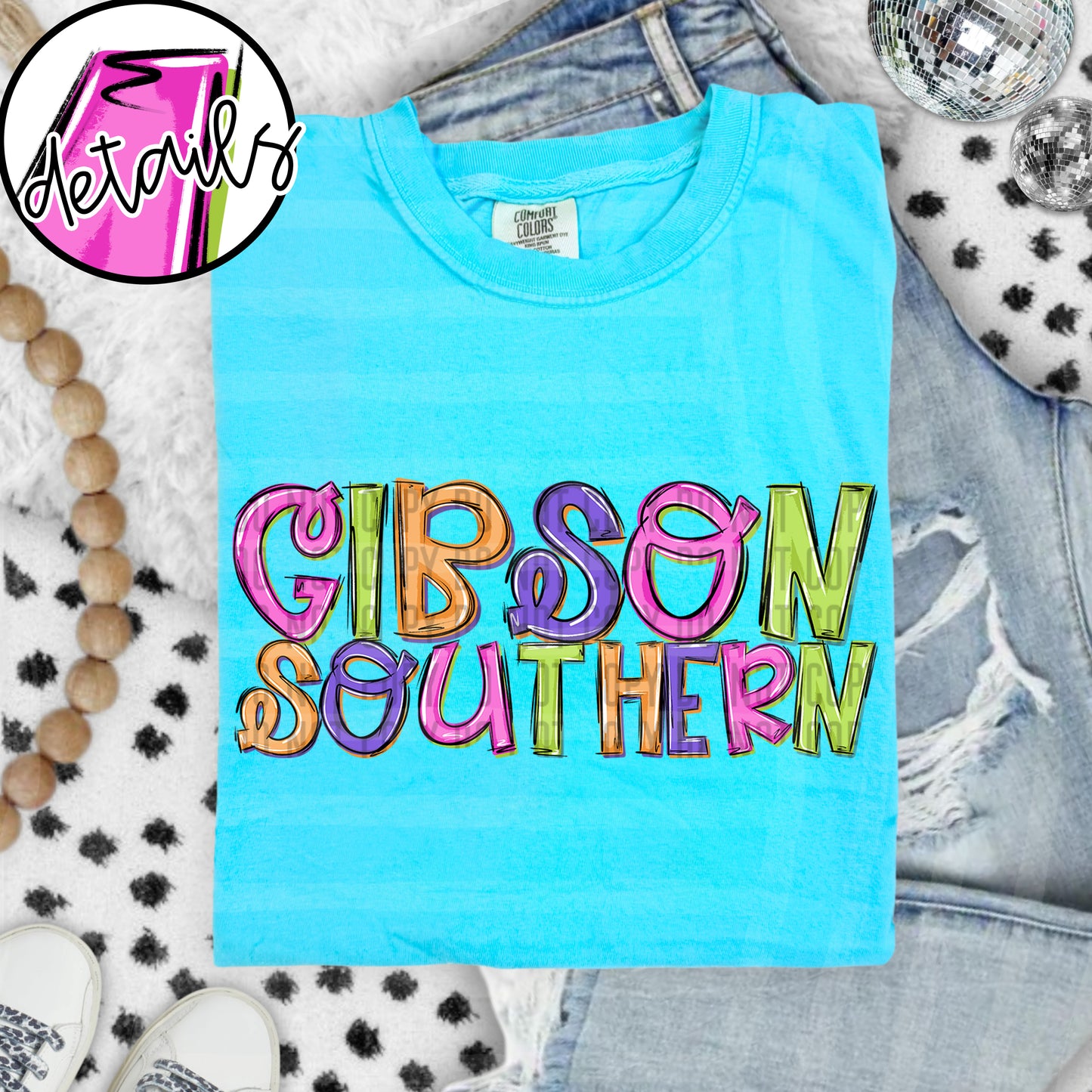 Neon Barbie Stacked - Custom + DROPDOWN - 300 DPI digital download