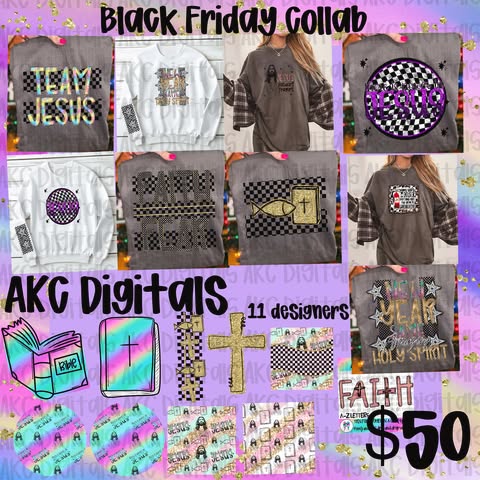BLACK FRIDAY COLLAB - 10 designers - Digital download 300DPI PNG FILE