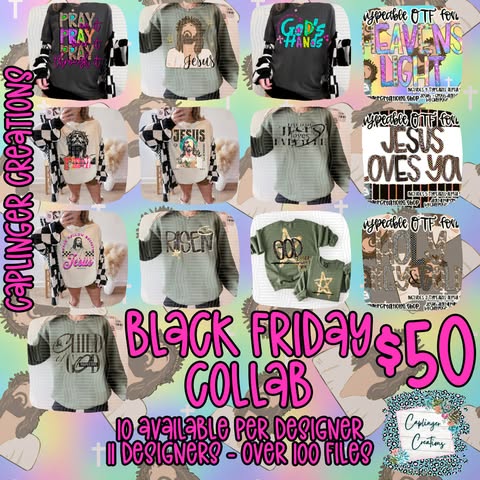 BLACK FRIDAY COLLAB - 10 designers - Digital download 300DPI PNG FILE