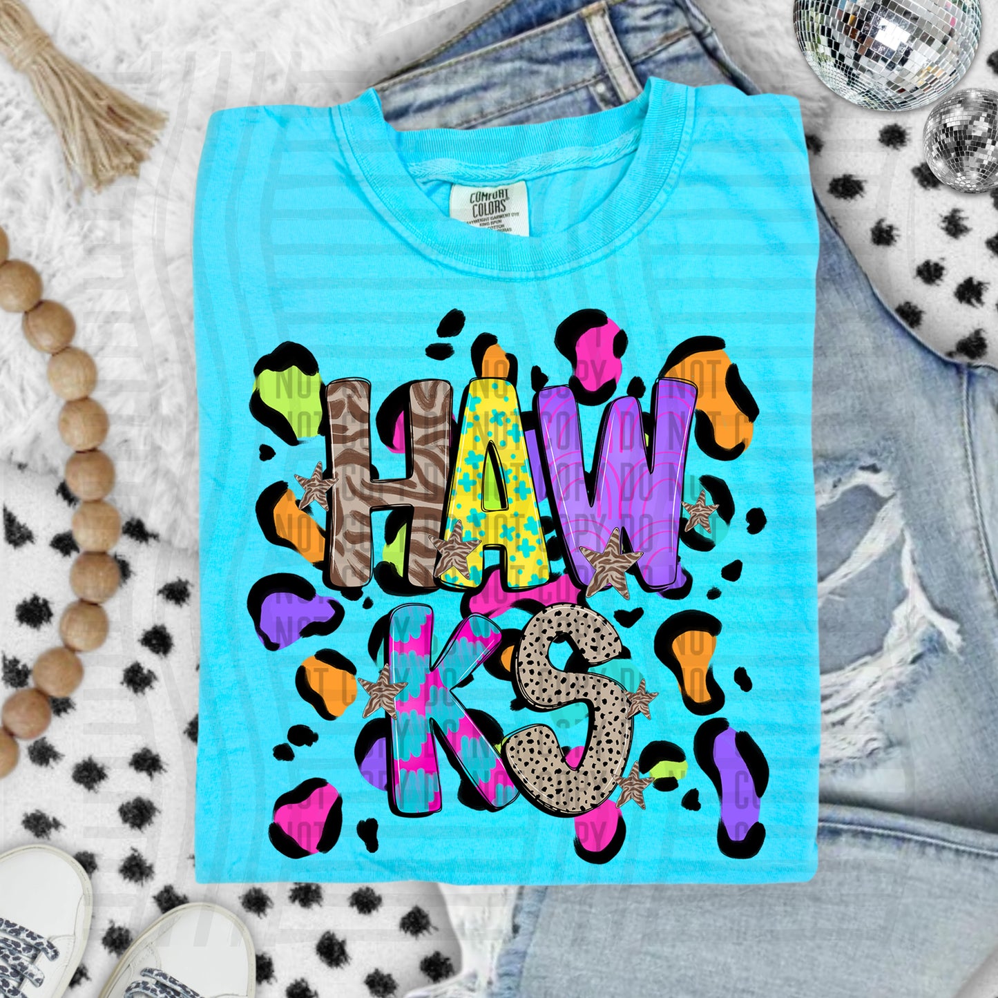 Funky Mix-Up Leopard Spot Mascots - Custom + Dropdown - 300 dpi Digital Download