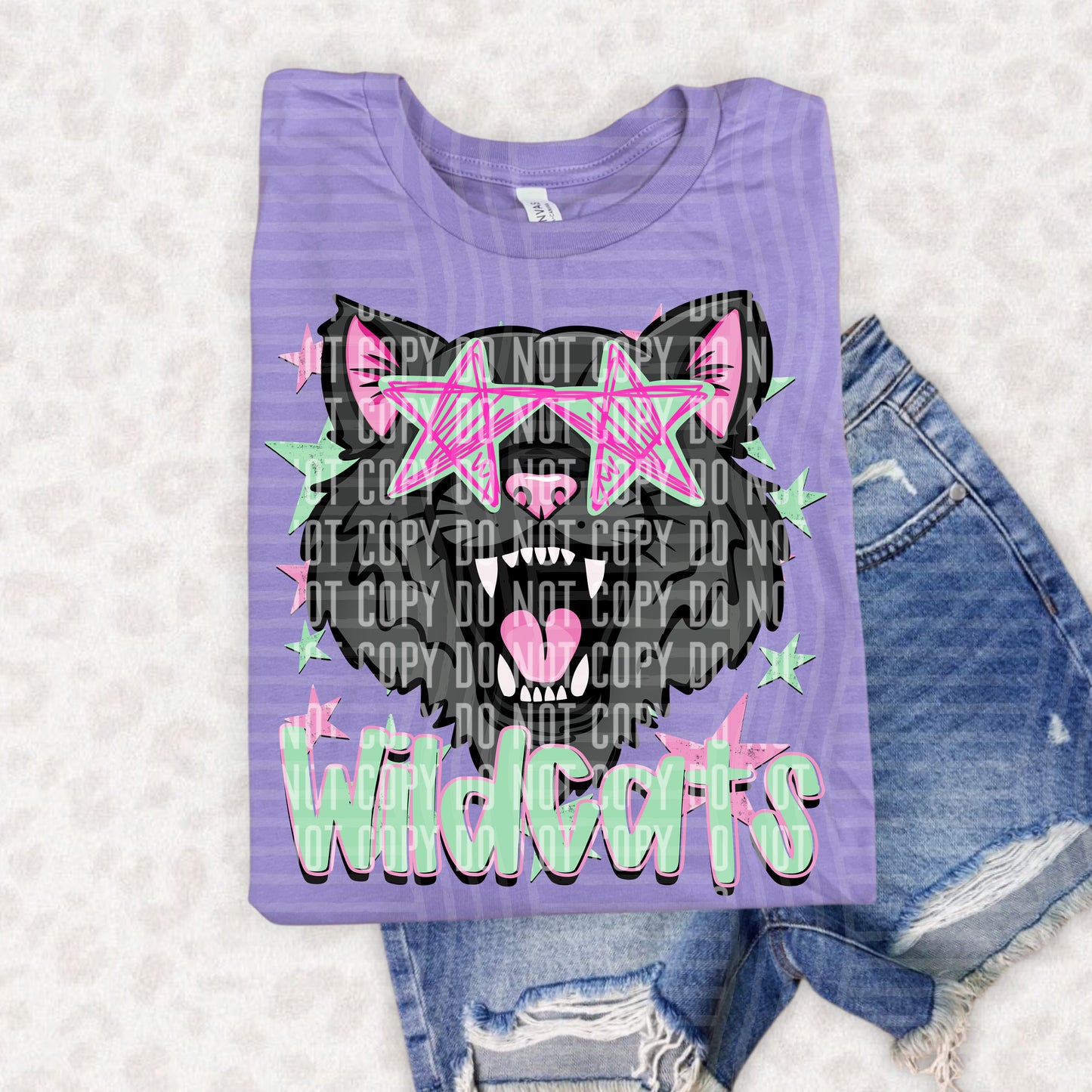PREPPY STARRY EYED mascots pink/green -  Digital Download 300DPI PNG FILE