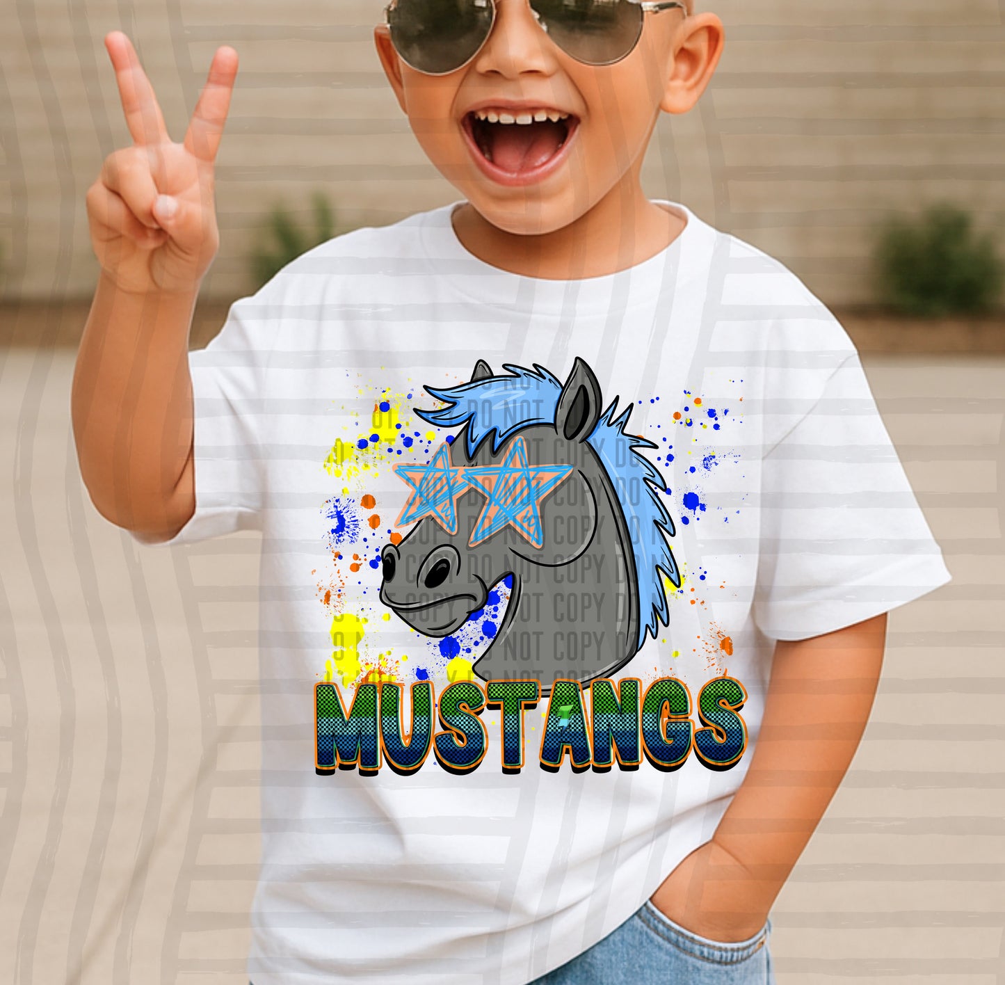 Paint Splatter STARRY EYED mascots blue/green/orange -  Digital Download 300DPI PNG FILE