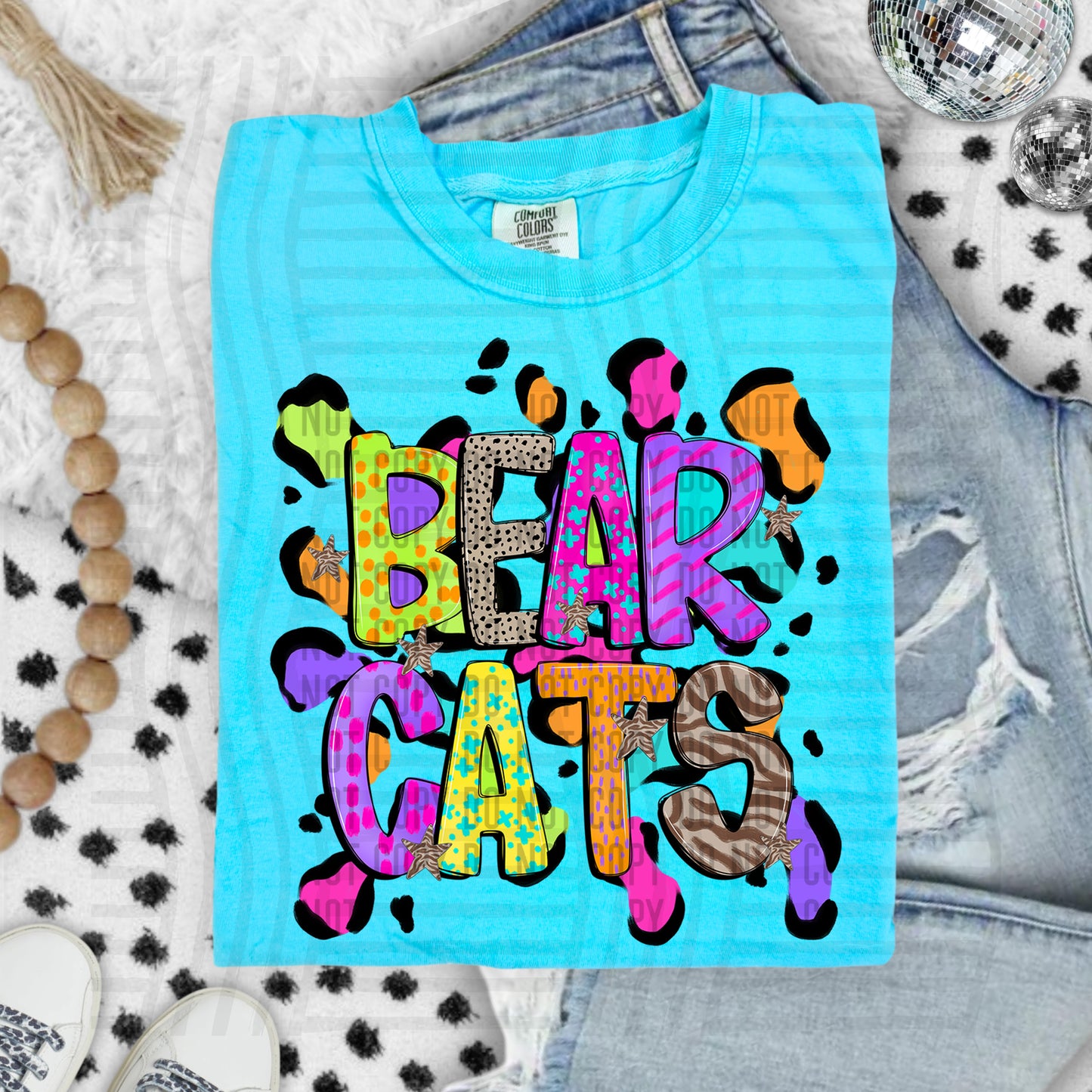 Funky Mix-Up Leopard Spot Mascots - Custom + Dropdown - 300 dpi Digital Download