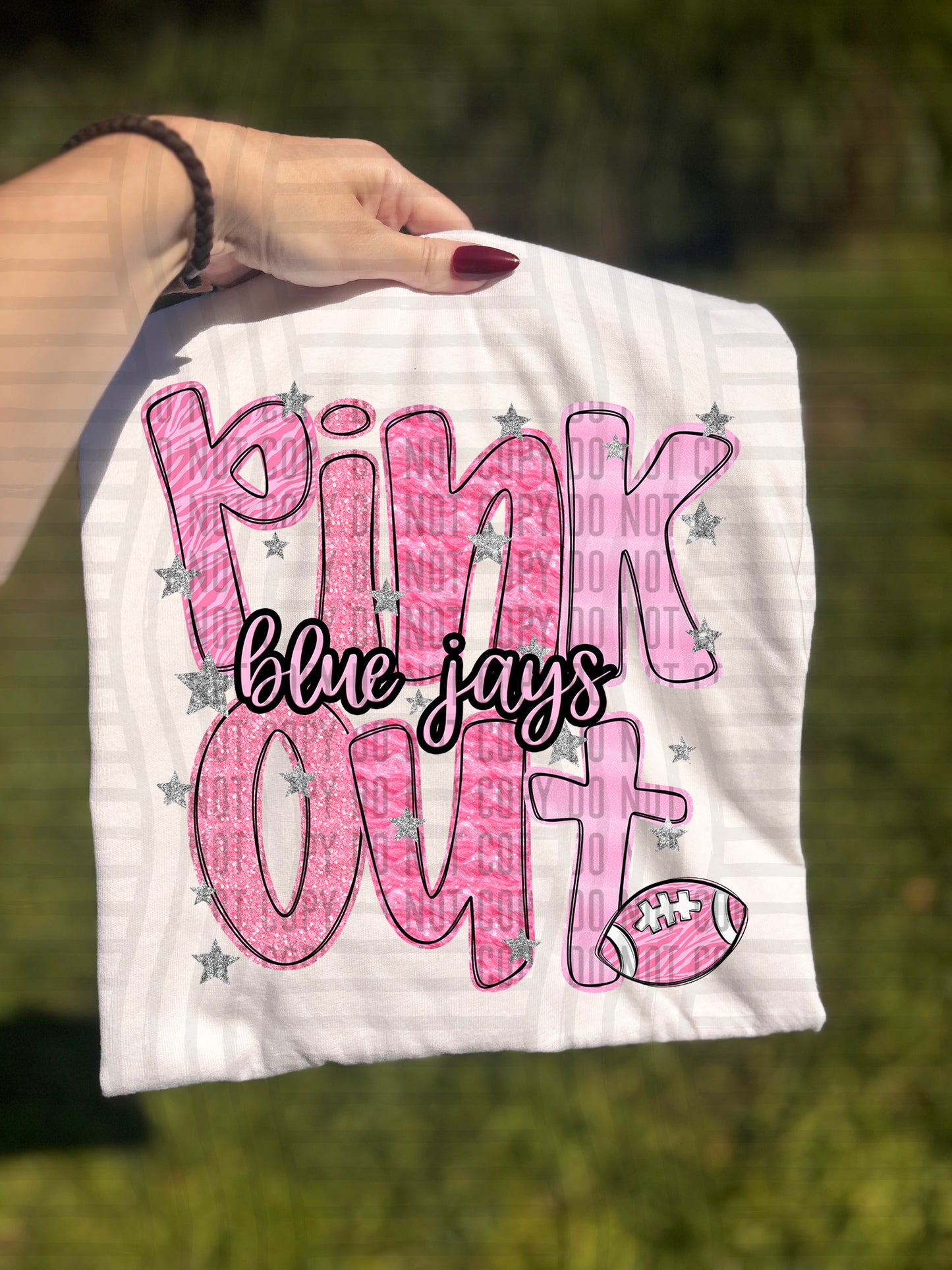 PINK OUT Football + CUSTOM - Dropdown - Digital Download 300DPI PNG FILE