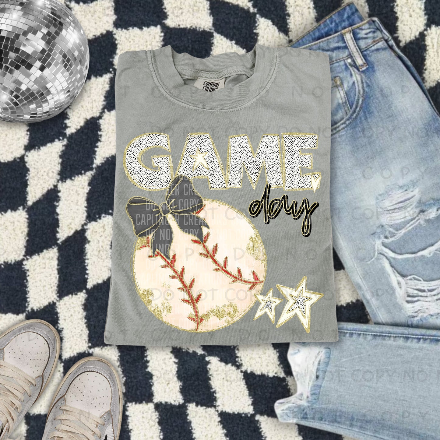 Game Day Baseball - Color Dropdown Digital Download 300DPI PNG FILE