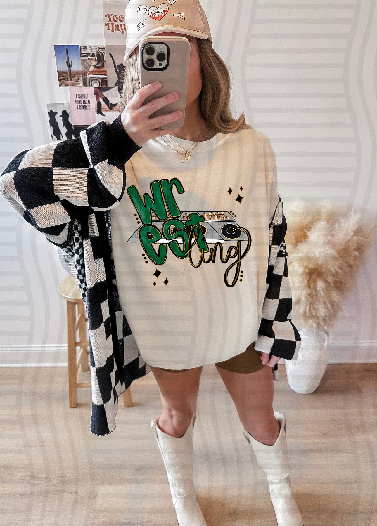 WRESTLING mat- Color Dropdown Digital Download 300DPI PNG FILE