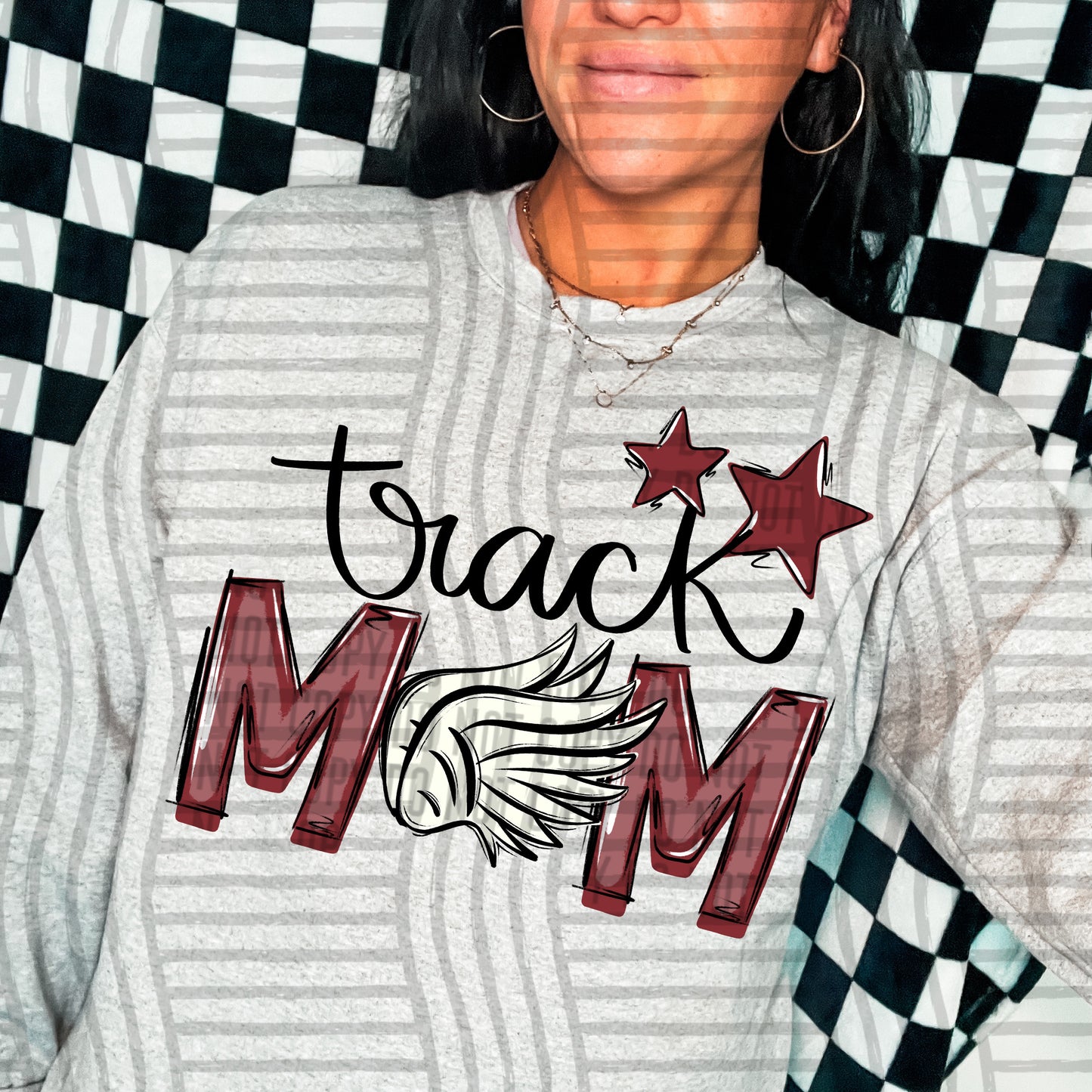 Track Mom - Color Dropdown Digital Download 300DPI PNG FILE