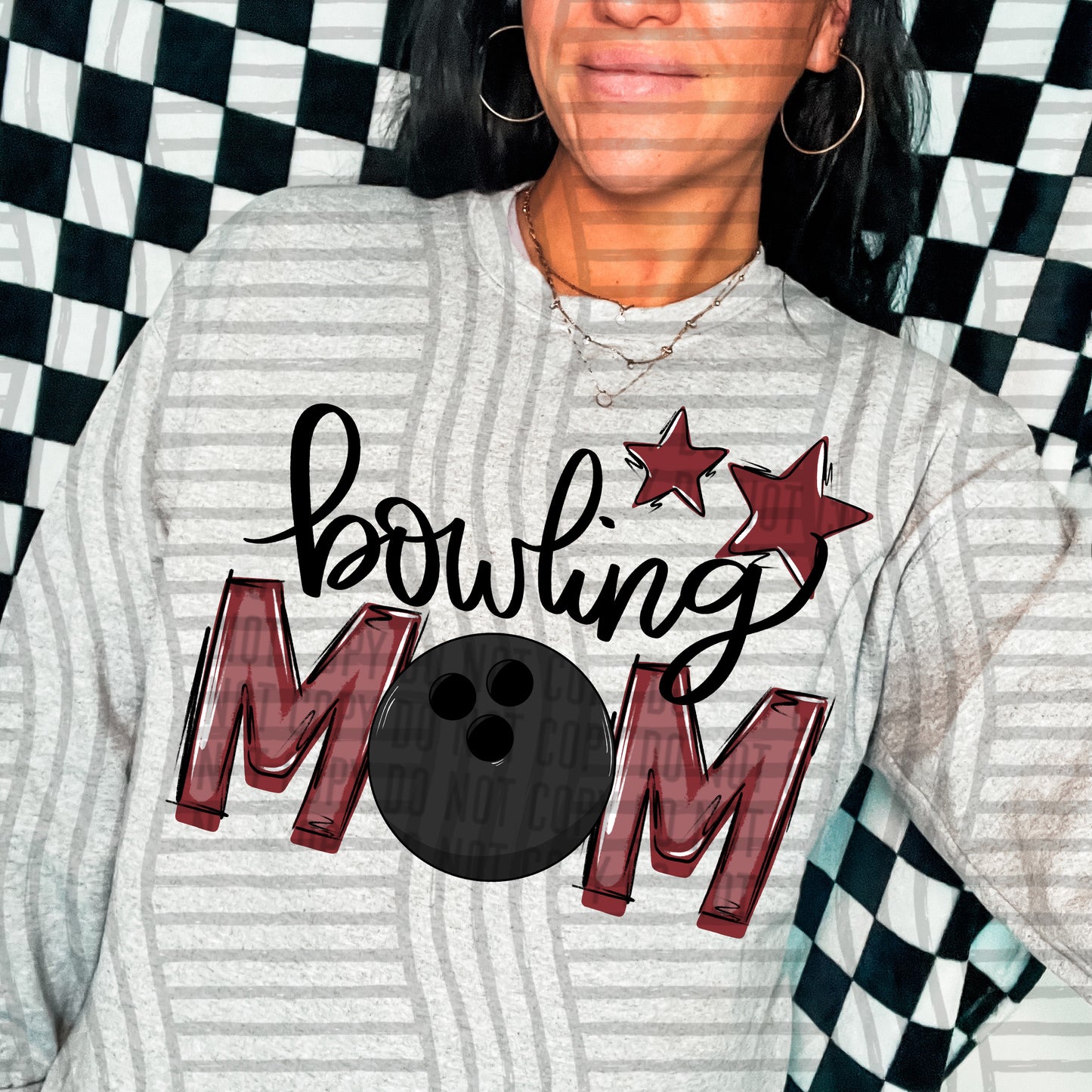 Bowling Mom - Color Dropdown Digital Download 300DPI PNG FILE