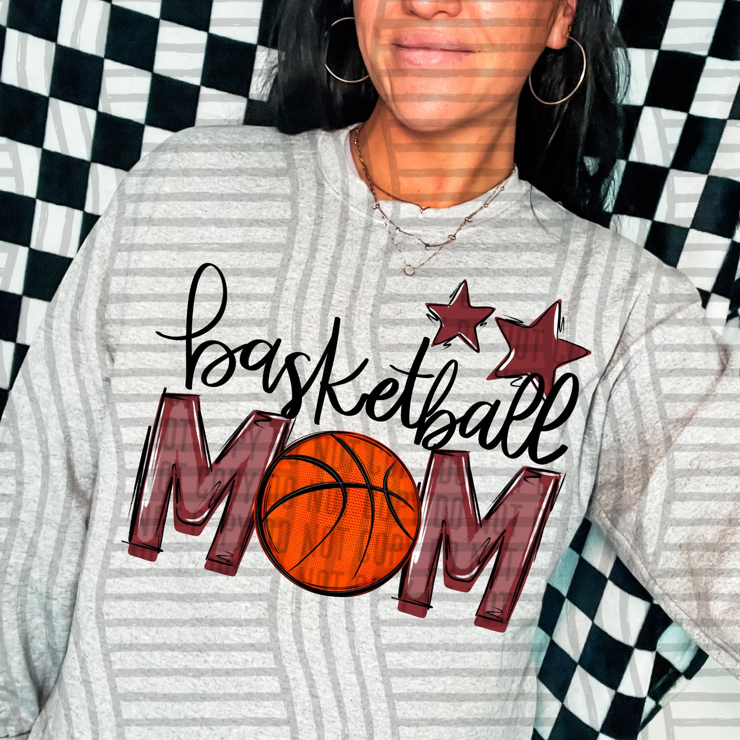 Basketball Mom - Color Dropdown Digital Download 300DPI PNG FILE