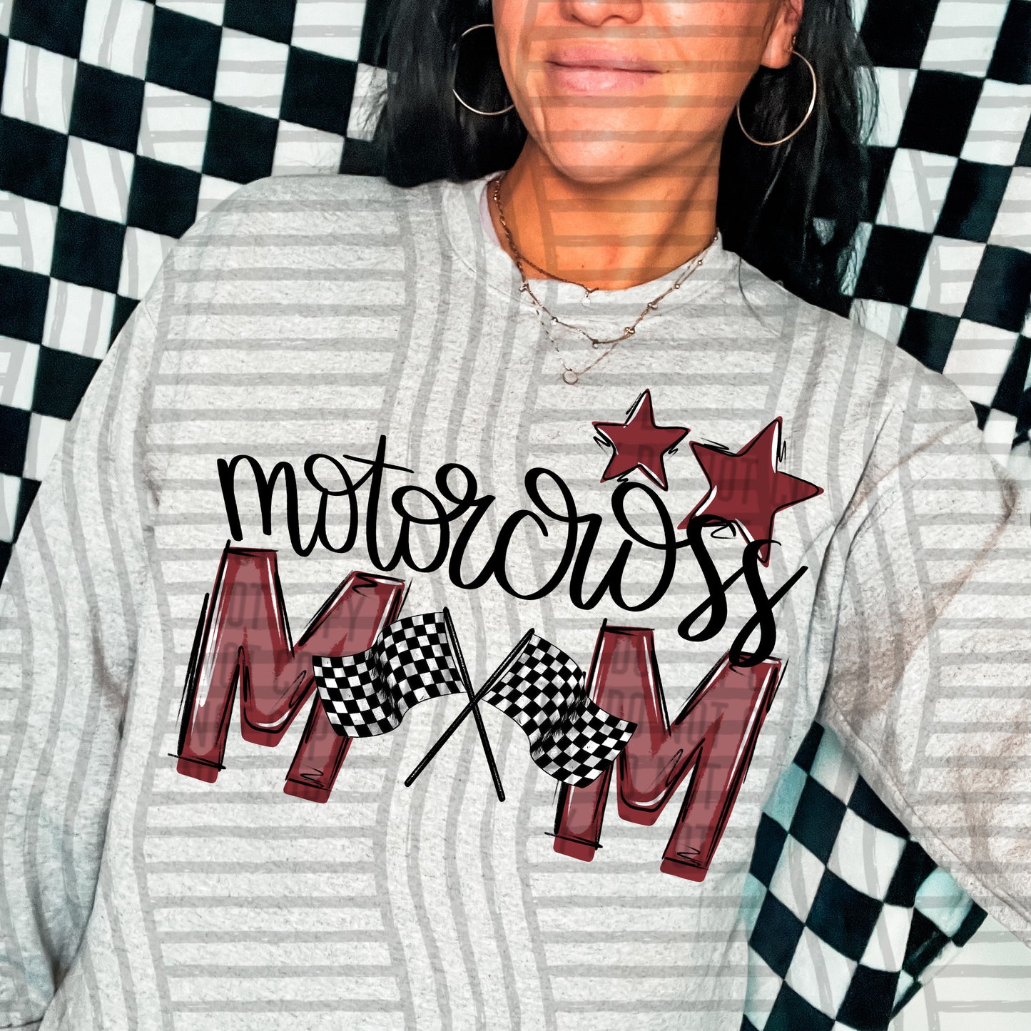 Motocross Mom - Color Dropdown Digital Download 300DPI PNG FILE