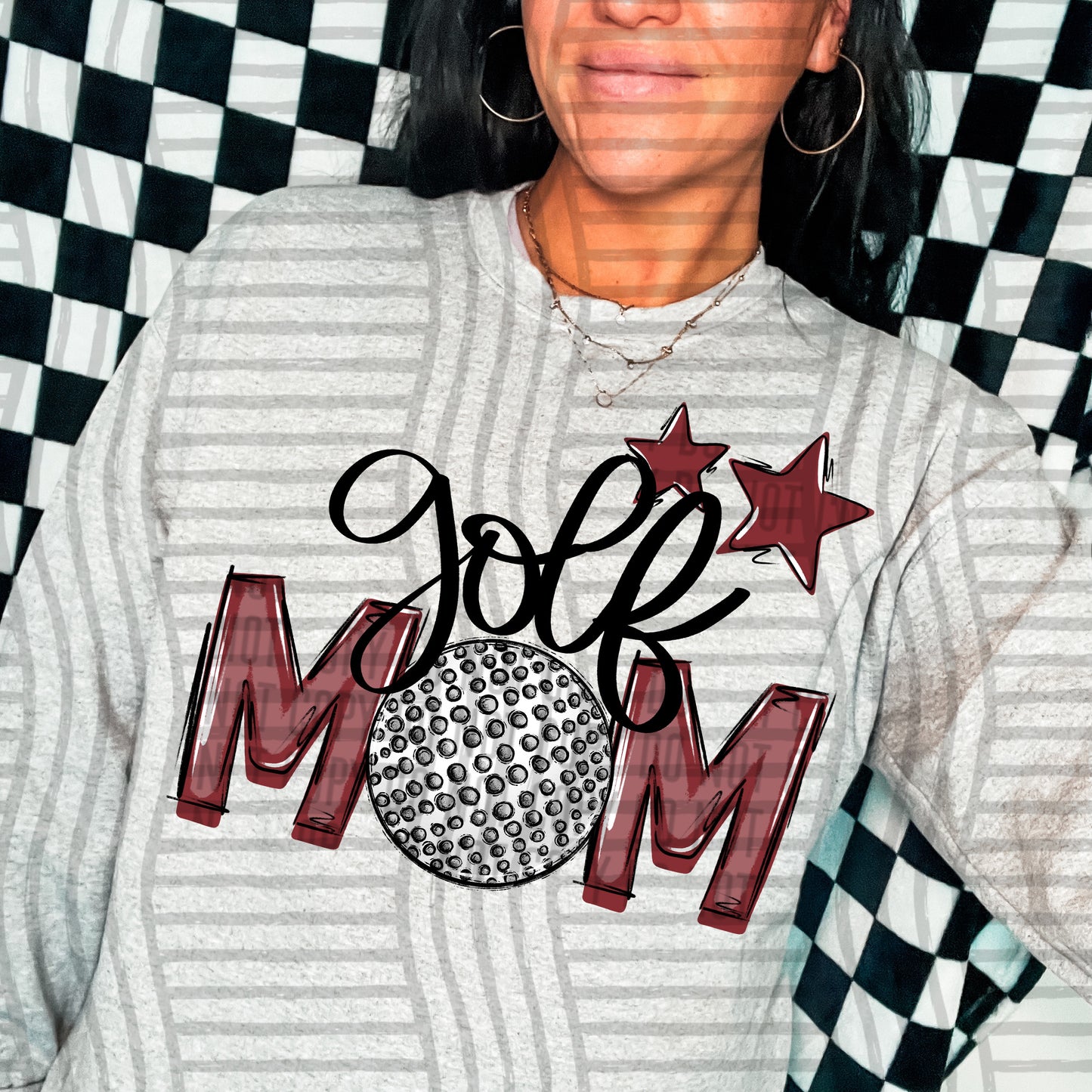 Golf Mom - Color Dropdown Digital Download 300DPI PNG FILE