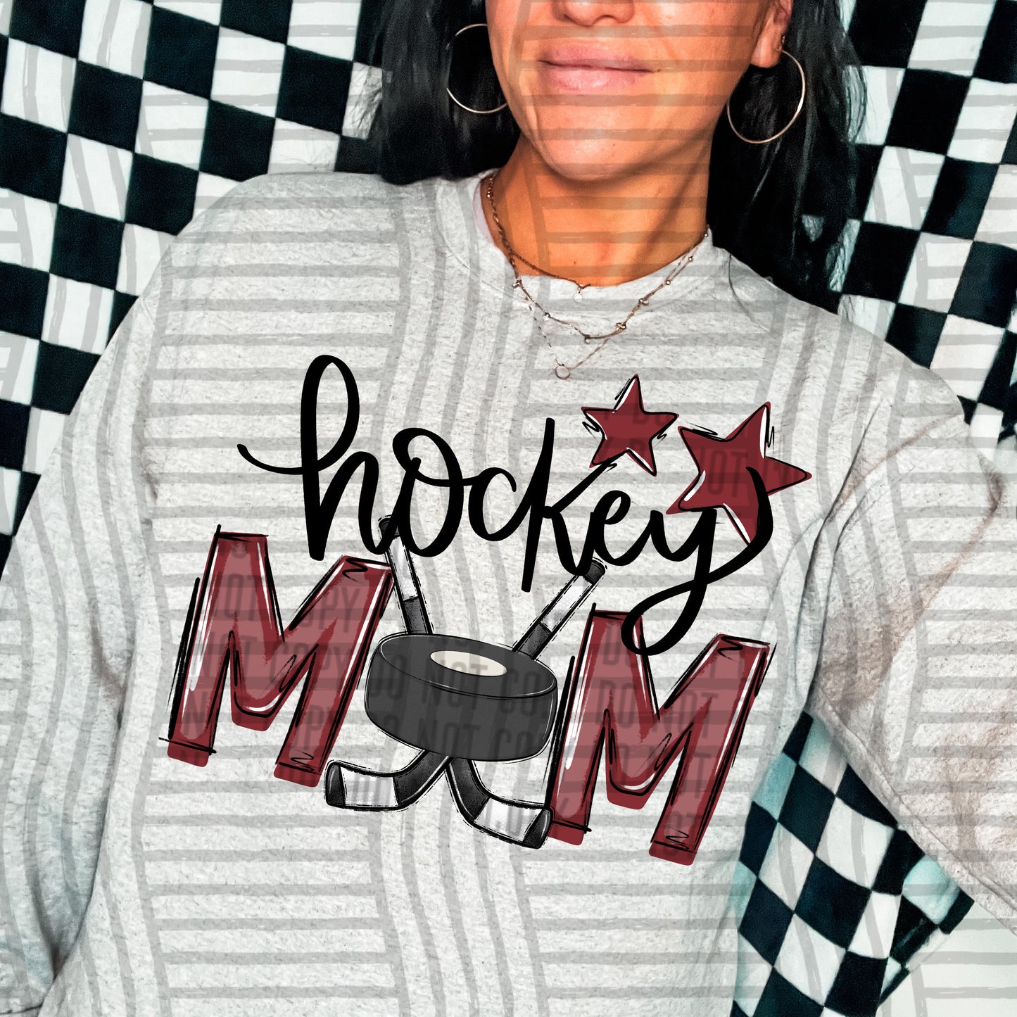 Hockey Mom - Color Dropdown Digital Download 300DPI PNG FILE