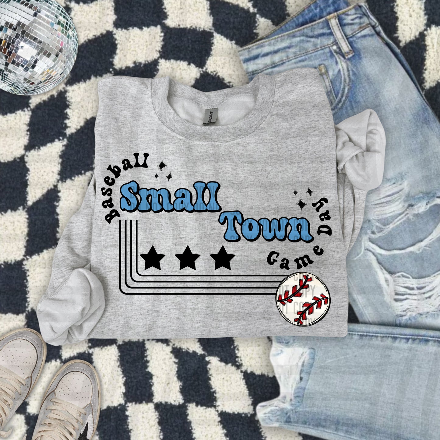 BASEBALL - Small town - Color Dropdown Digital Download 300DPI PNG FILE