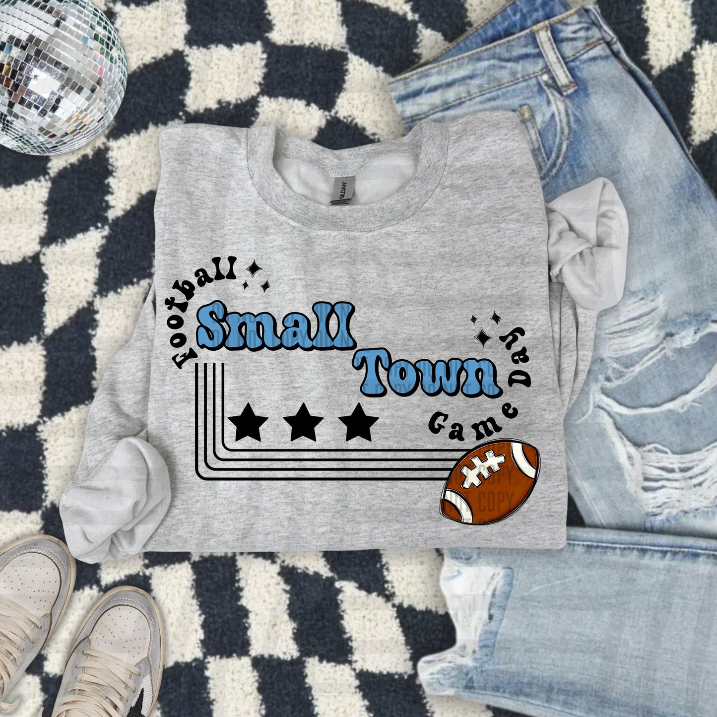 FOOTBALL - Small town - Color Dropdown Digital Download 300DPI PNG FILE
