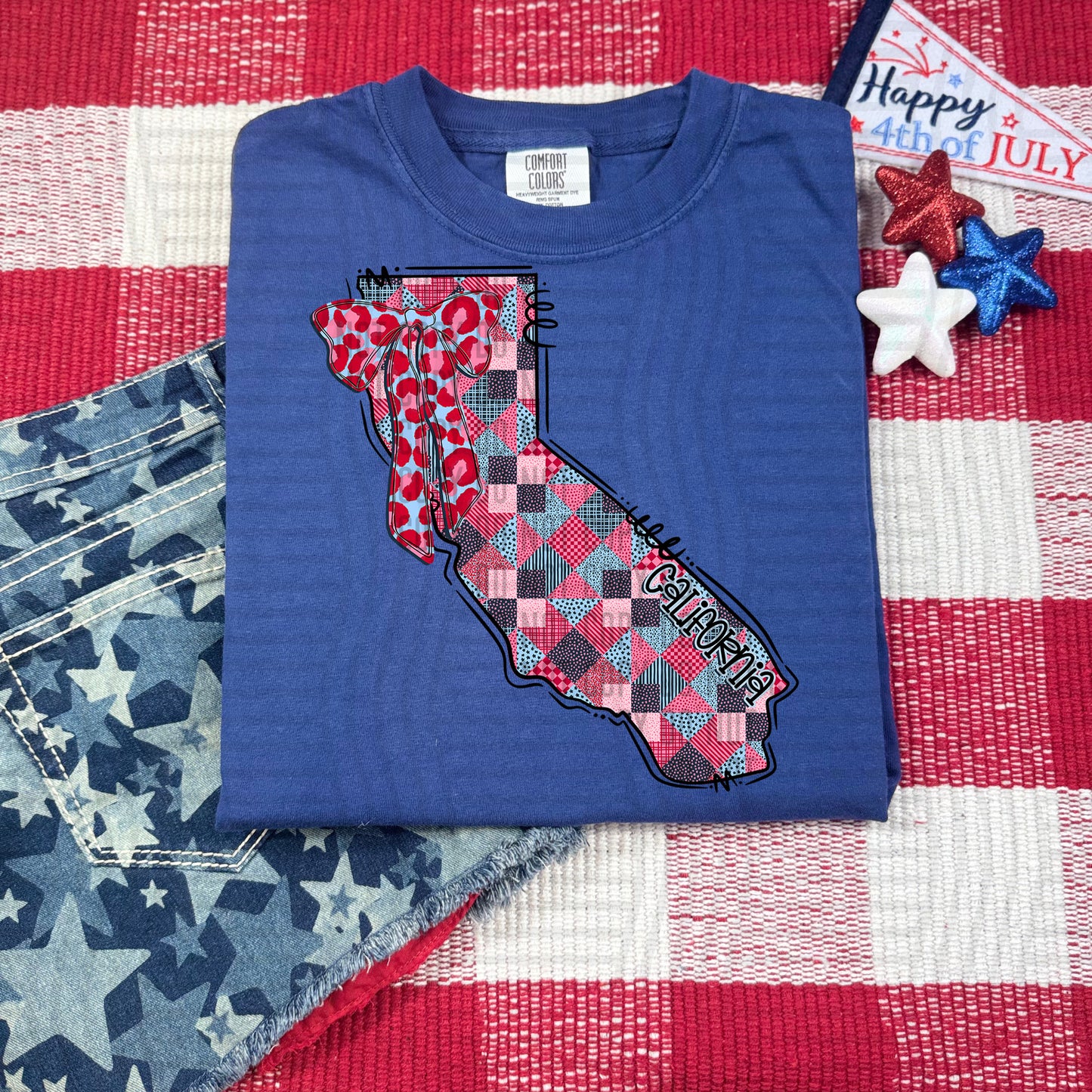 RWB PATCHWORK  -PICK A STATE -  Digital download 300DPI PNG FILE