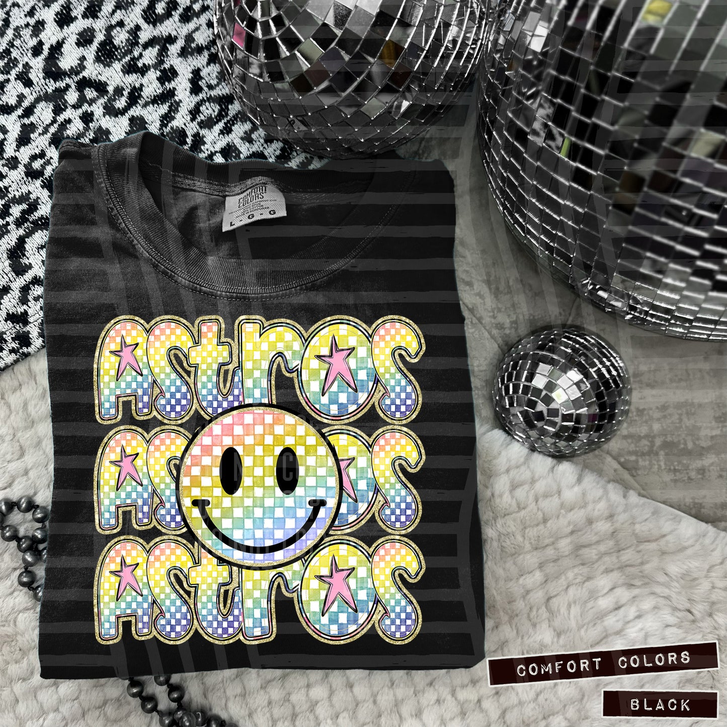 Rainbow Checker Happy Triple Stacked - Digital Download 300DPI PNG FILE
