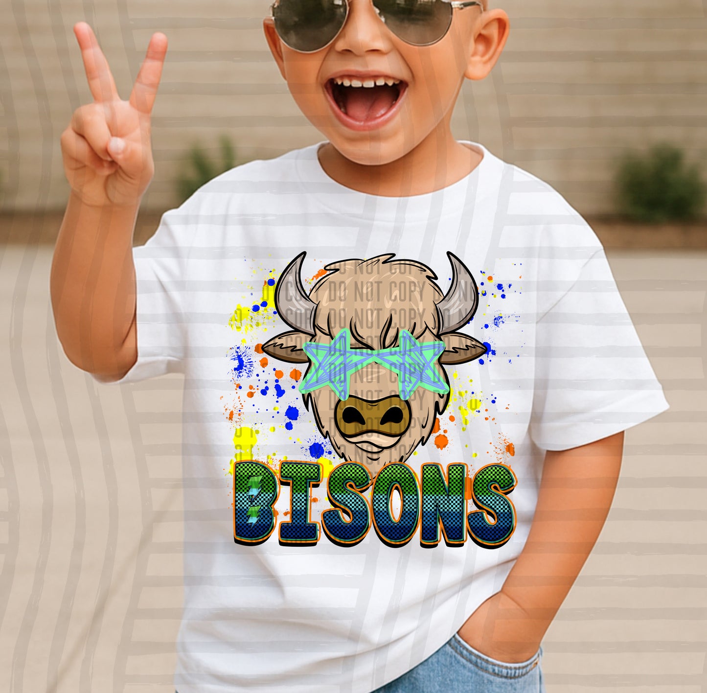 Paint Splatter STARRY EYED mascots blue/green/orange -  Digital Download 300DPI PNG FILE