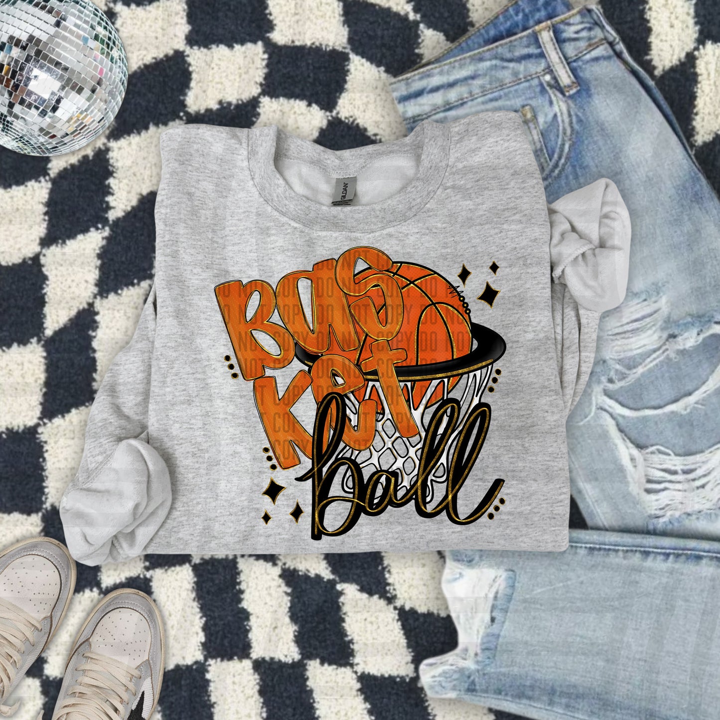 Basketball hoop -Color Dropdown Digital Download 300DPI PNG FILE