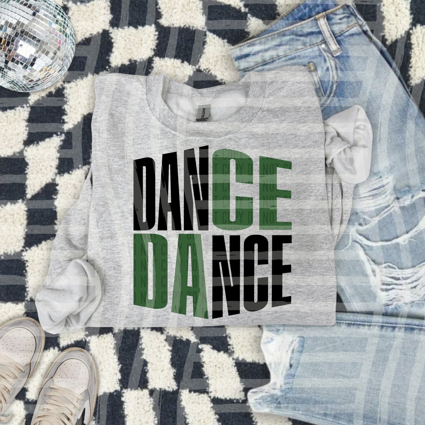 DANCE word art - Color Dropdown Digital Download 300DPI PNG FILE