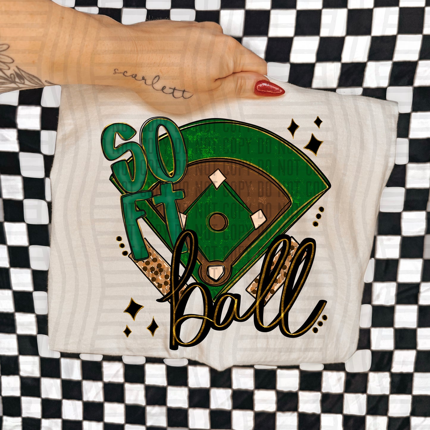 SOFTBALL Field - Color Dropdown Digital Download 300DPI PNG FILE
