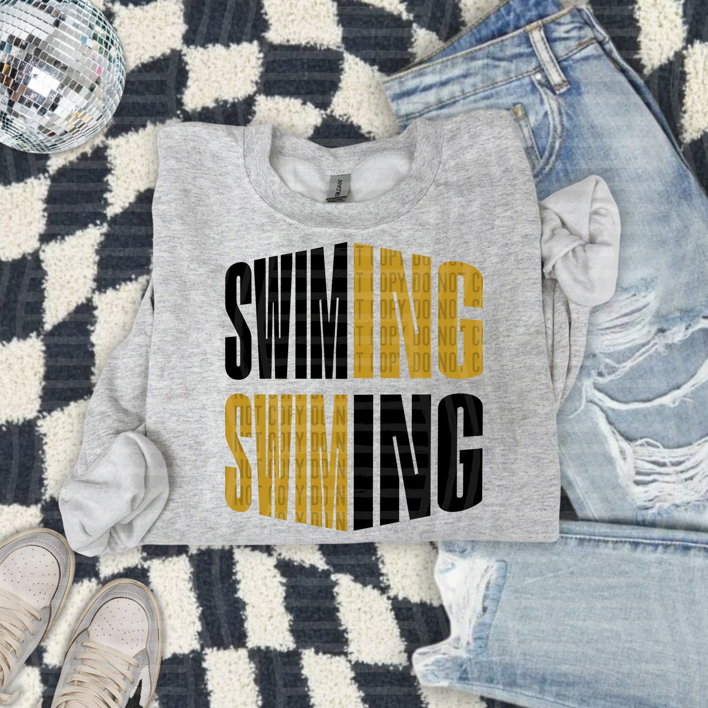 SWIMMING word art - Color Dropdown Digital Download 300DPI PNG FILE