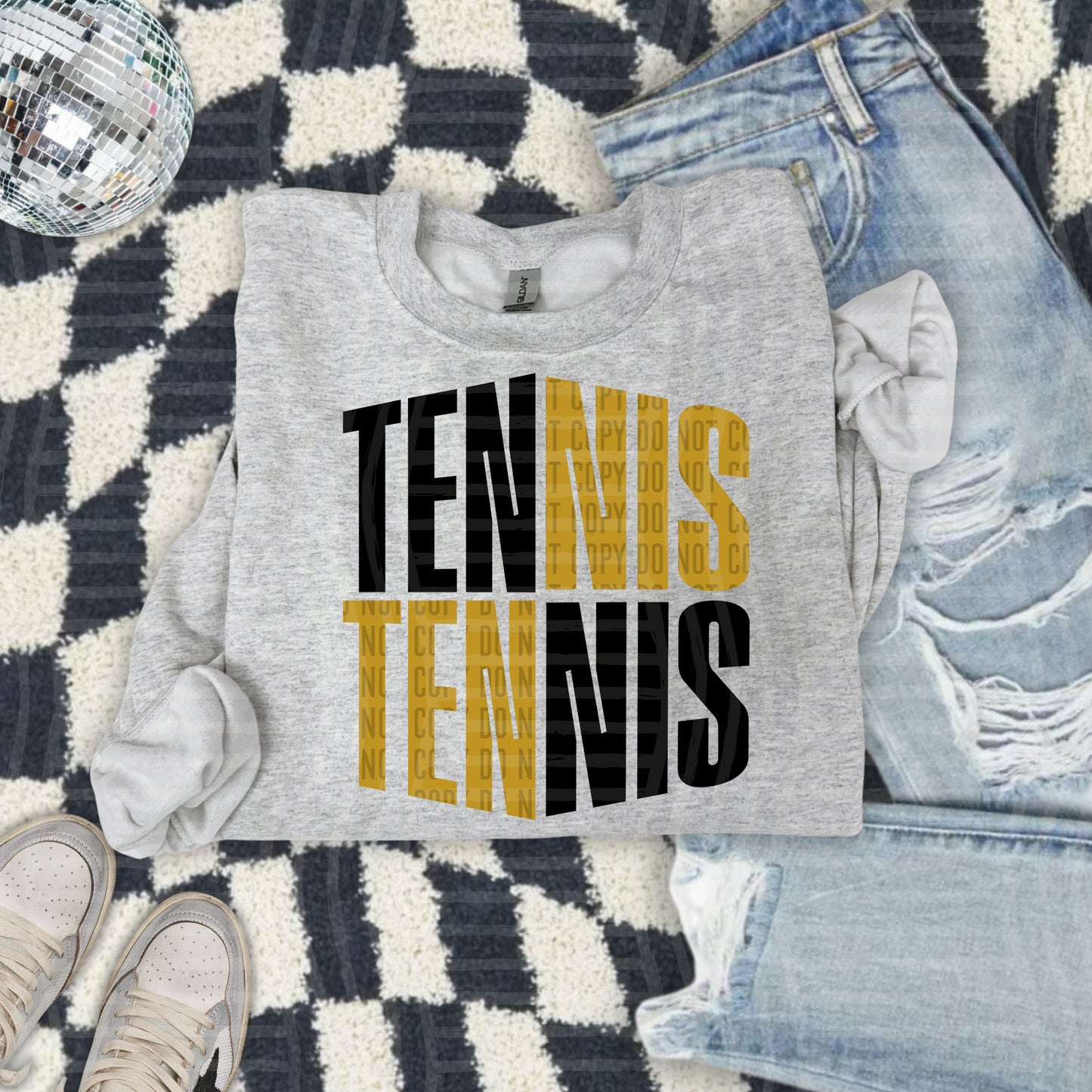 TENNIS word art - Color Dropdown Digital Download 300DPI PNG FILE