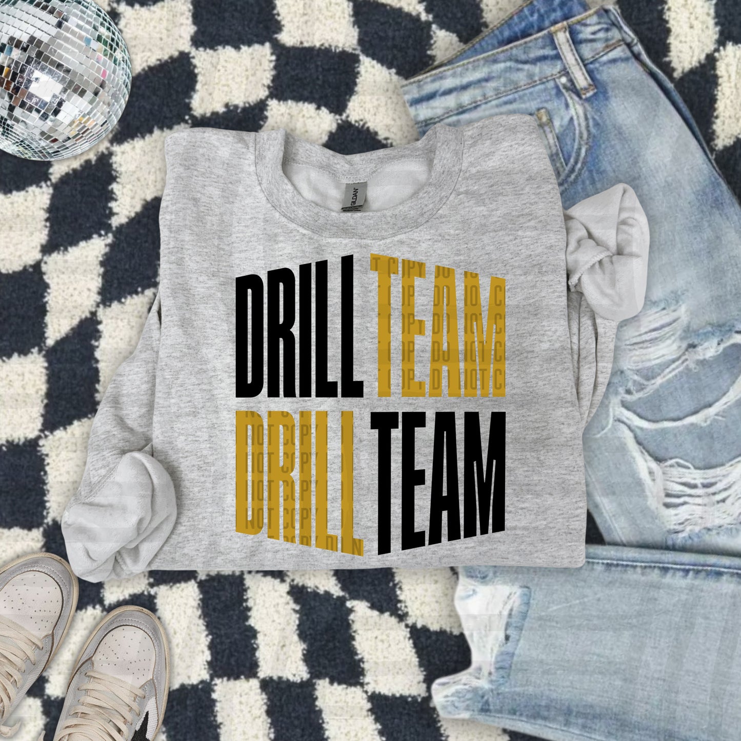DRILL TEAM word art - Color Dropdown Digital Download 300DPI PNG FILE