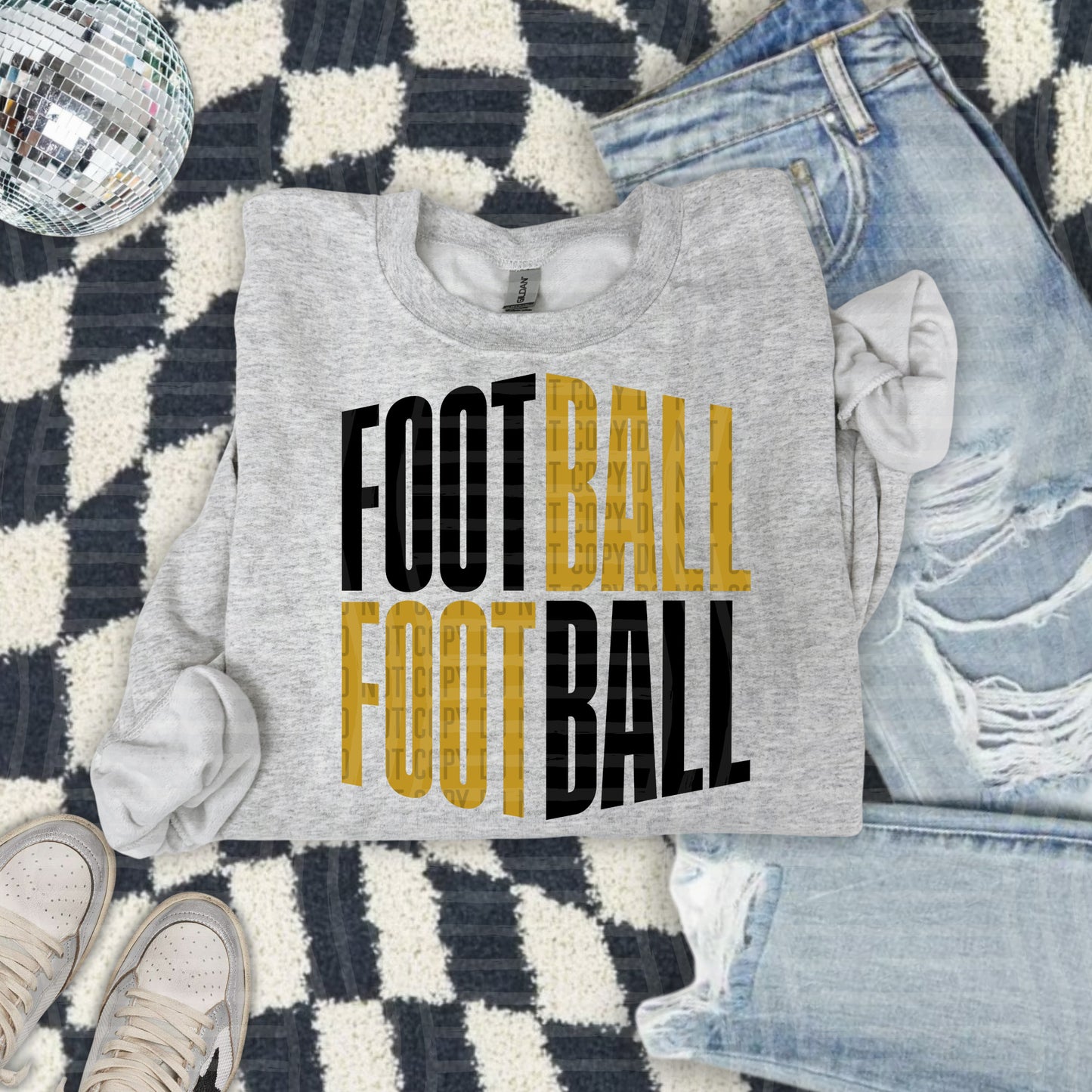 FOOTBALL word art - Color Dropdown Digital Download 300DPI PNG FILE