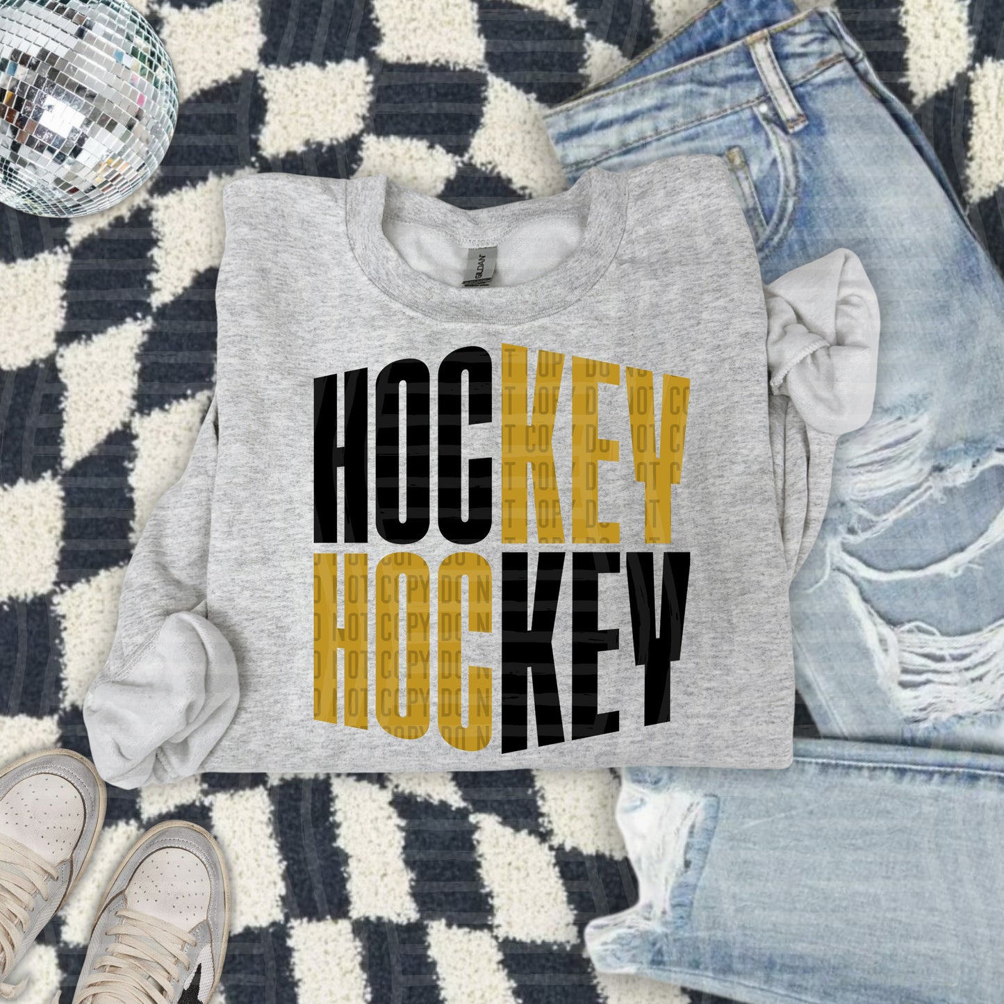 HOCKEY word art - Color Dropdown Digital Download 300DPI PNG FILE