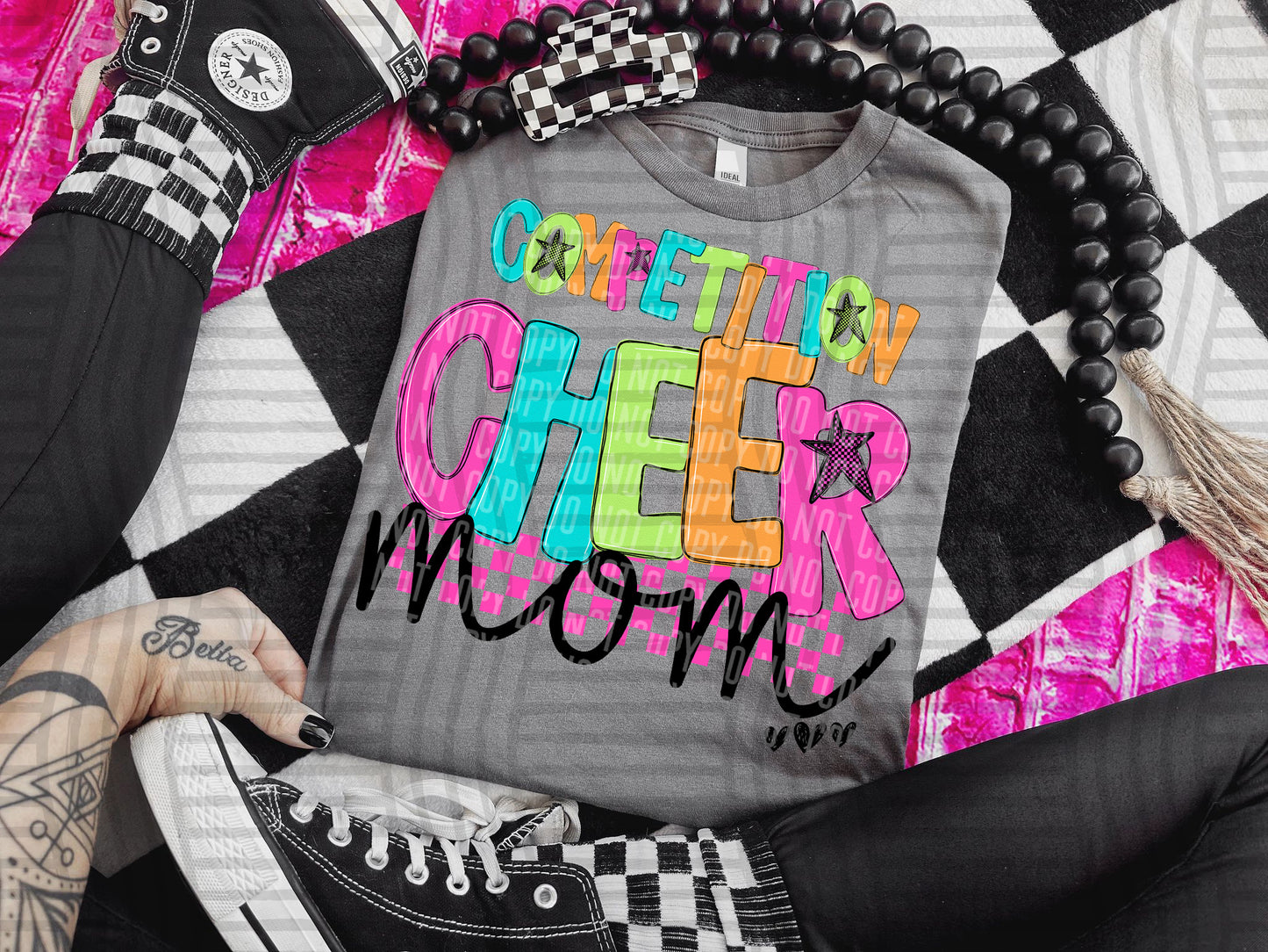 Checkmate Starburst Sports mom - DROPDOWN - 300 DPI digital download