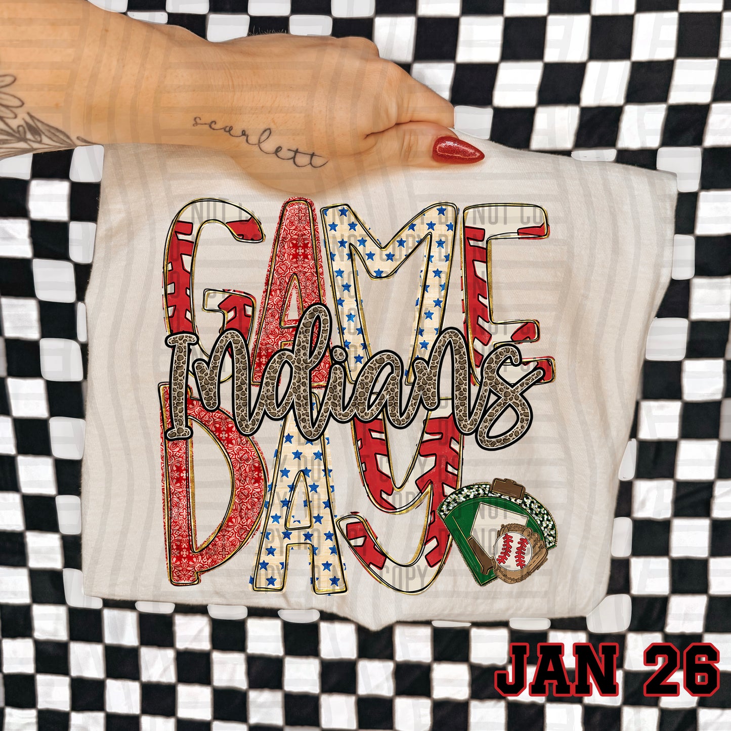 Game Day Baseball LEOPARD PRINT CENTER - Custom + DROPDOWN - 300 DPI digital download