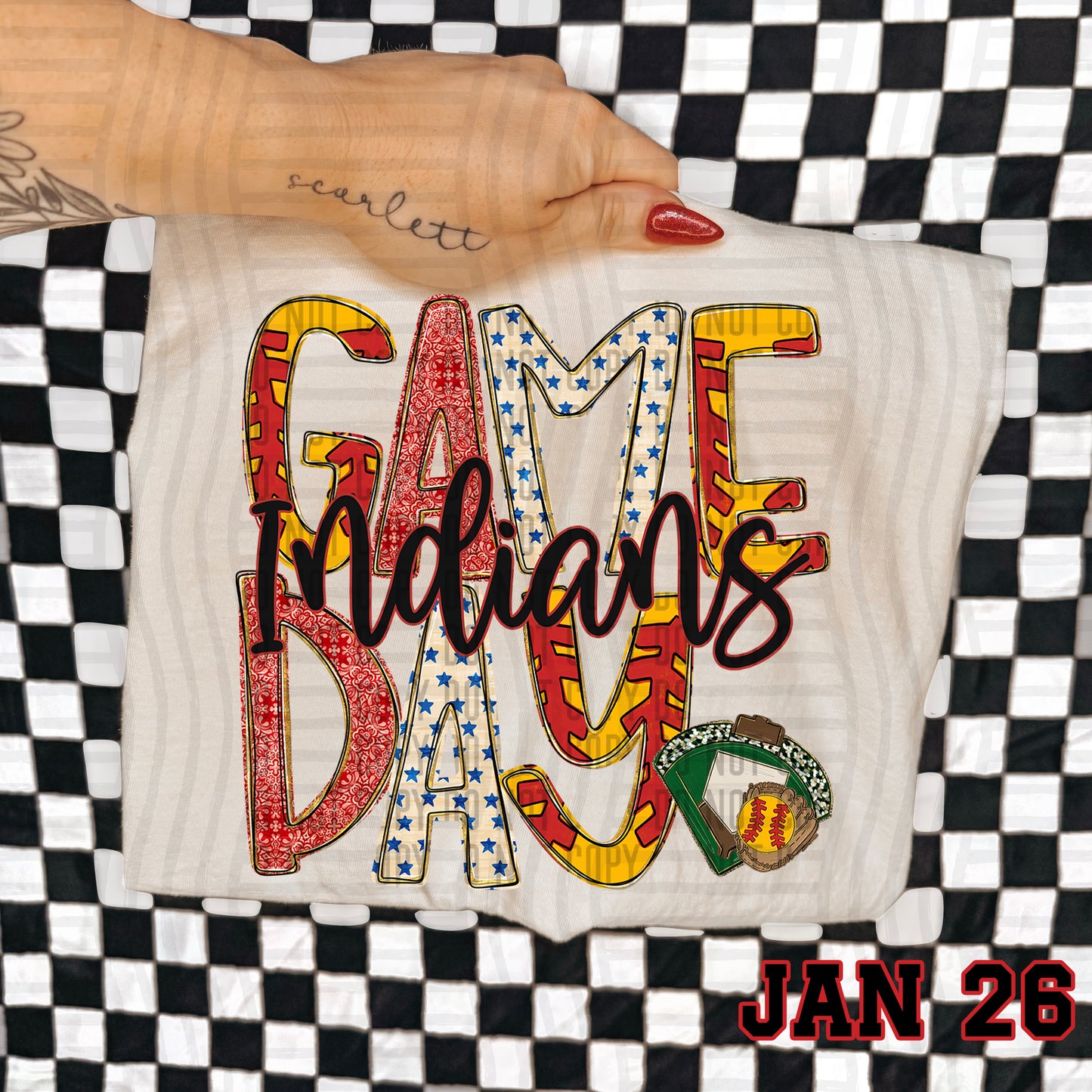 Game Day Softball- Custom + DROPDOWN - 300 DPI digital download