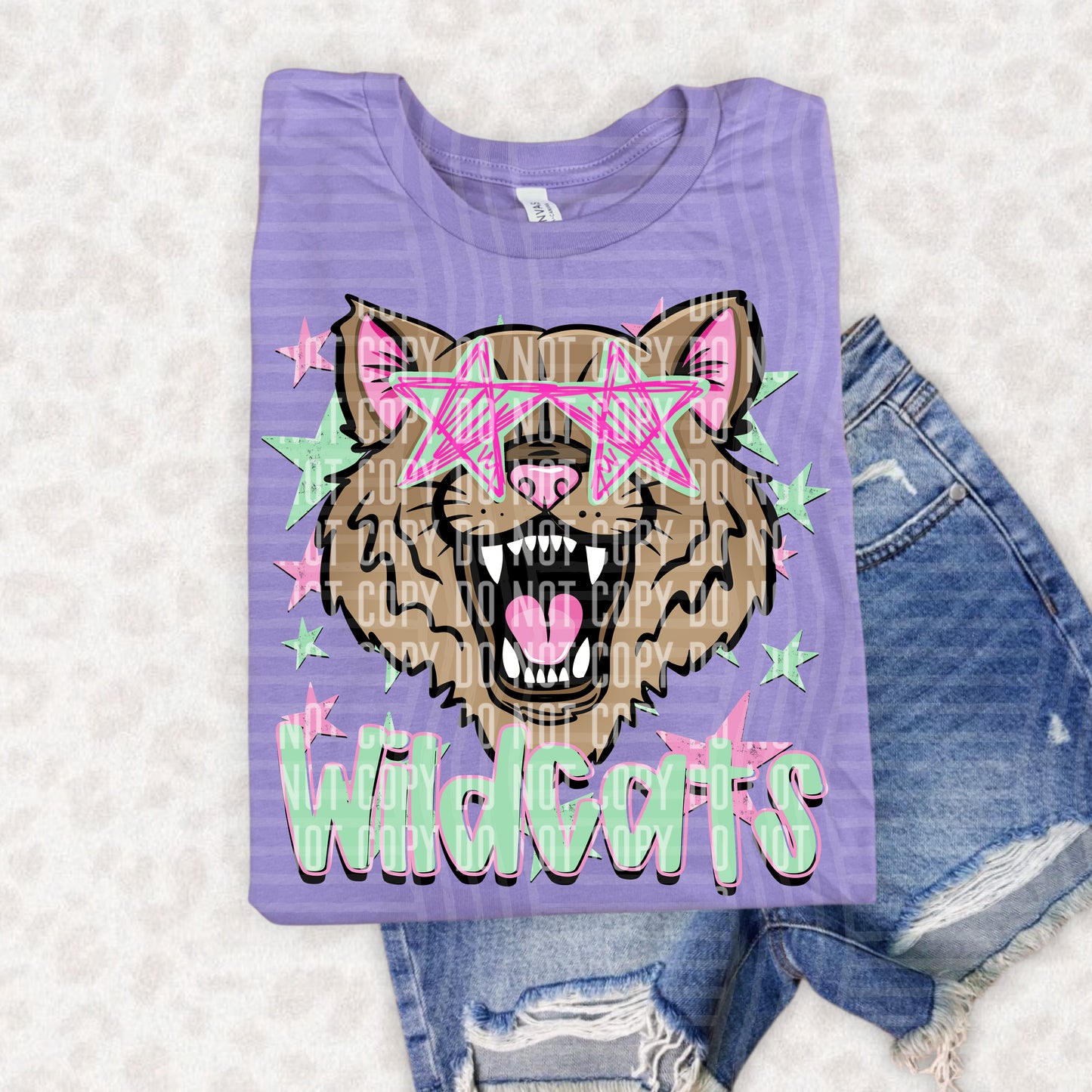 PREPPY STARRY EYED mascots pink/green -  Digital Download 300DPI PNG FILE