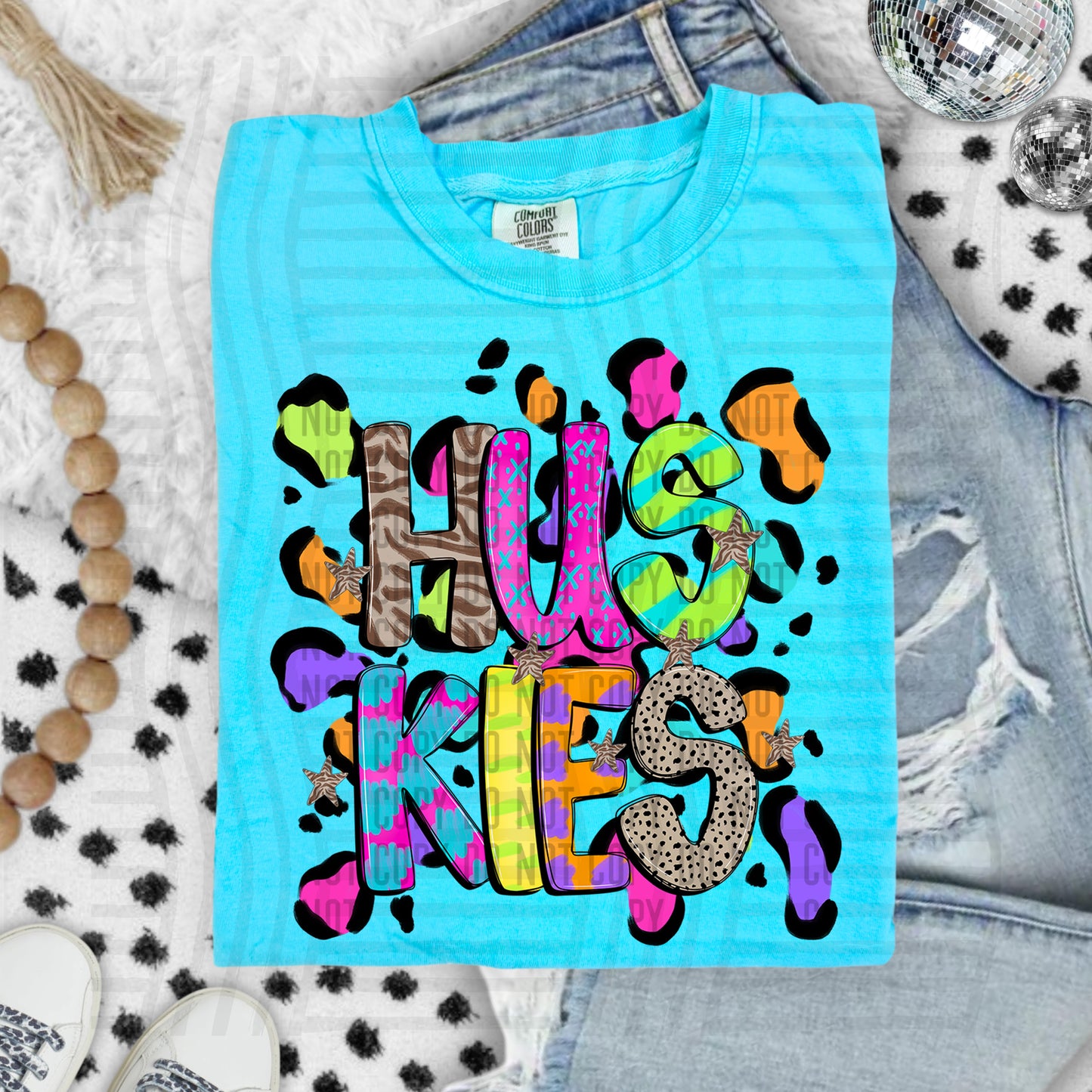 Funky Mix-Up Leopard Spot Mascots - Custom + Dropdown - 300 dpi Digital Download