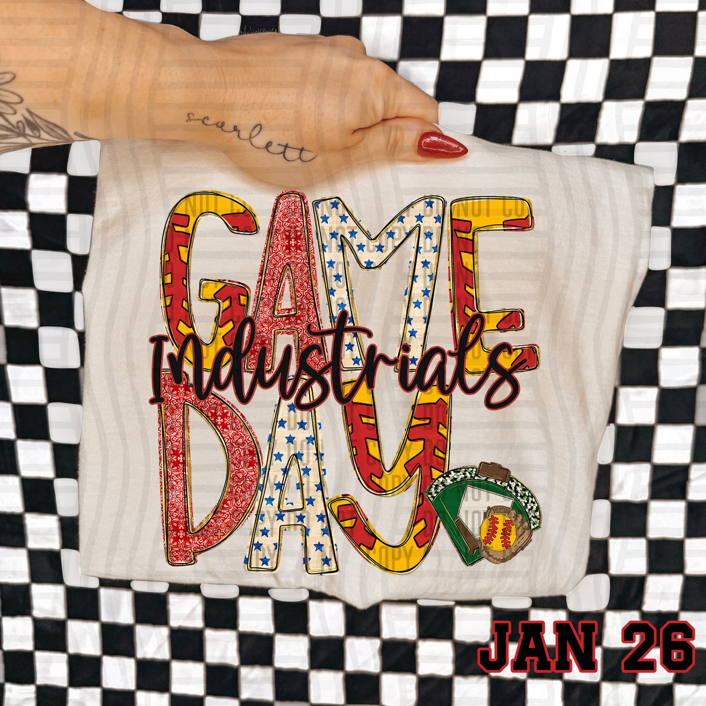 Game Day Softball- Custom + DROPDOWN - 300 DPI digital download