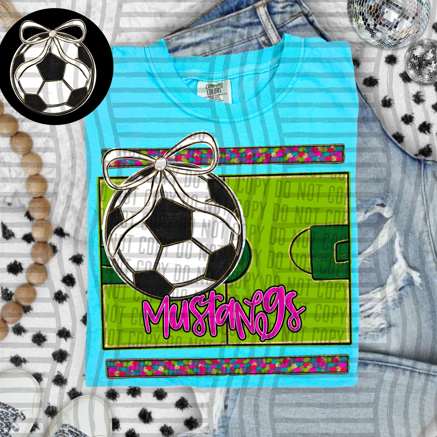 Preppy Soccer Field -optional pocket + Custom + Dropdown - 300 dpi Digital Download