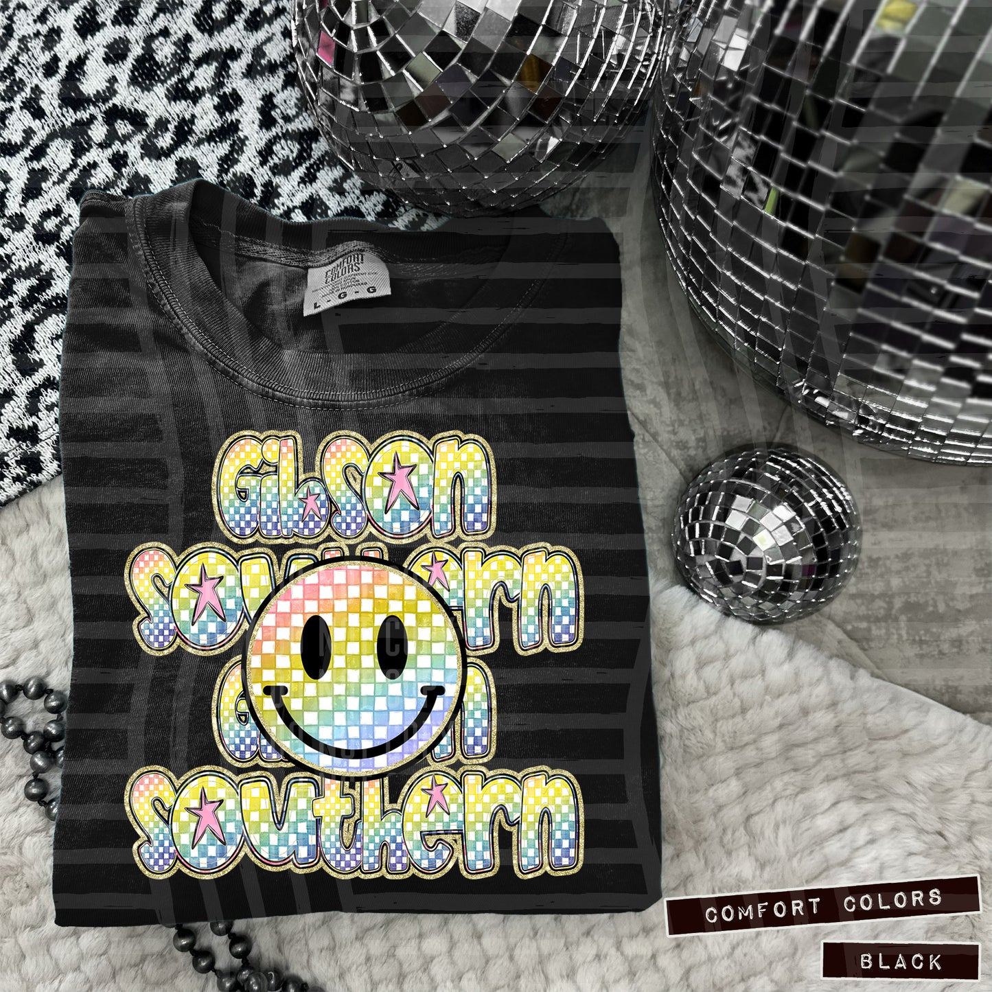 Rainbow Checker Happy Triple Stacked - Digital Download 300DPI PNG FILE