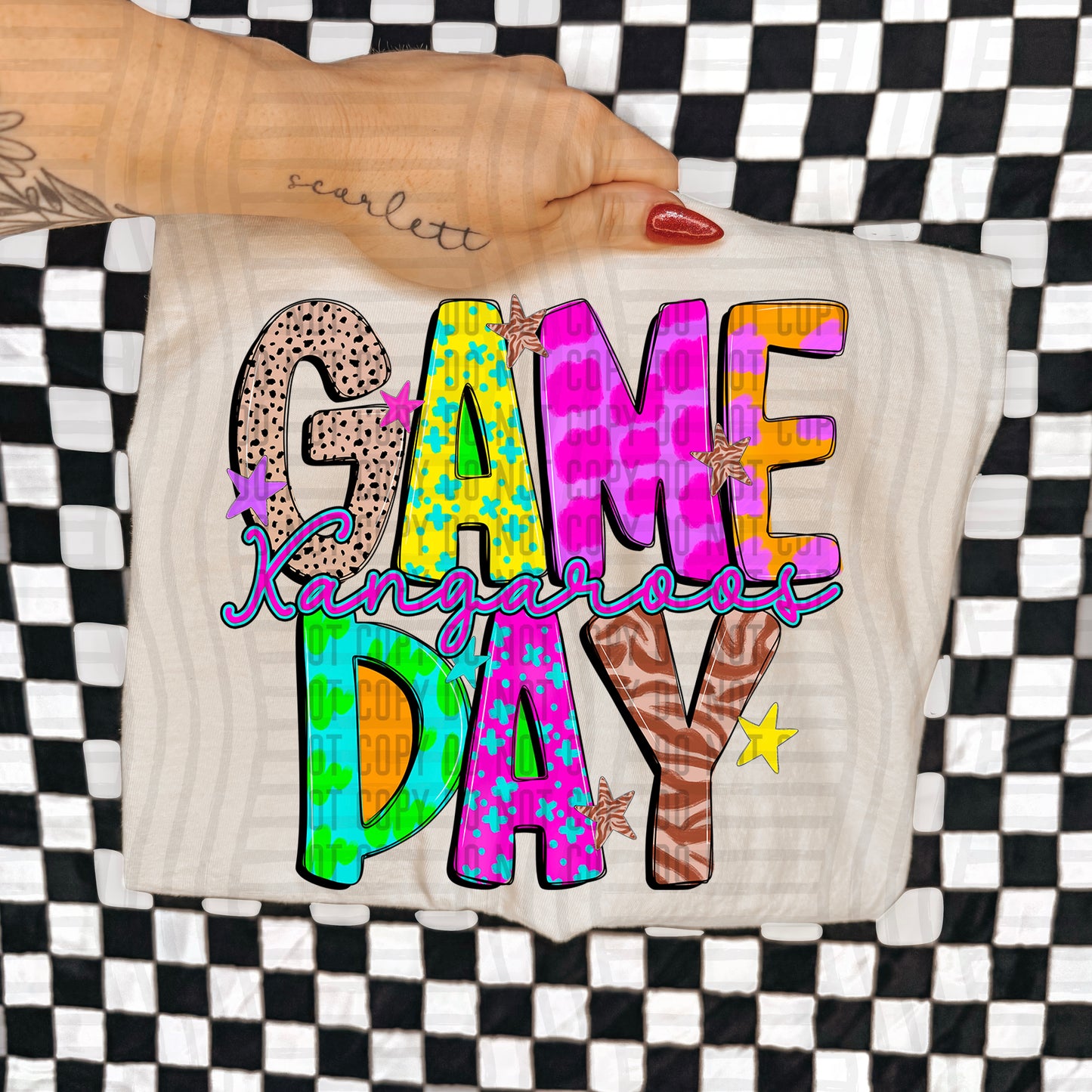 Funky Mix Up Game Day Custom + Dropdown  - 300 dpi Digital Download