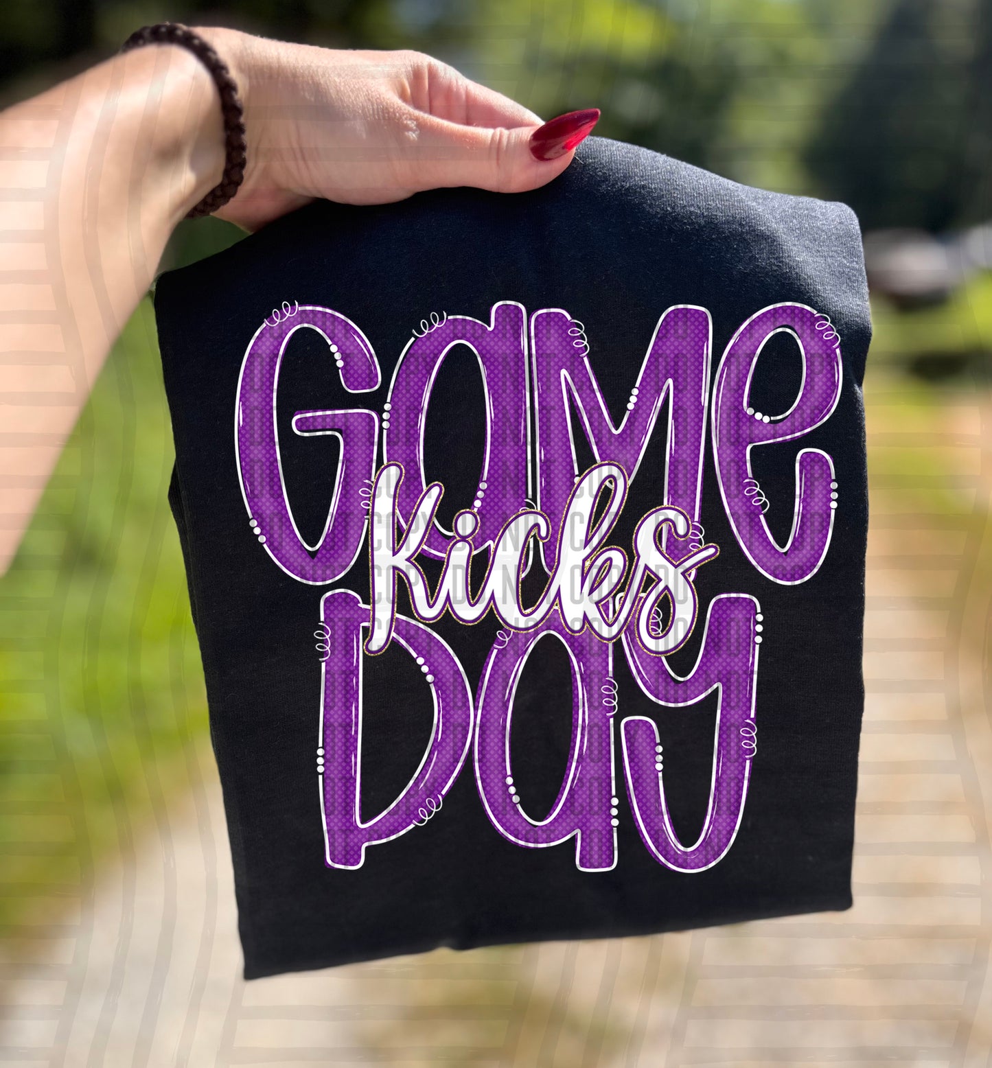 Purple - GAME DAY Doodles - 300 dpi Digital Download