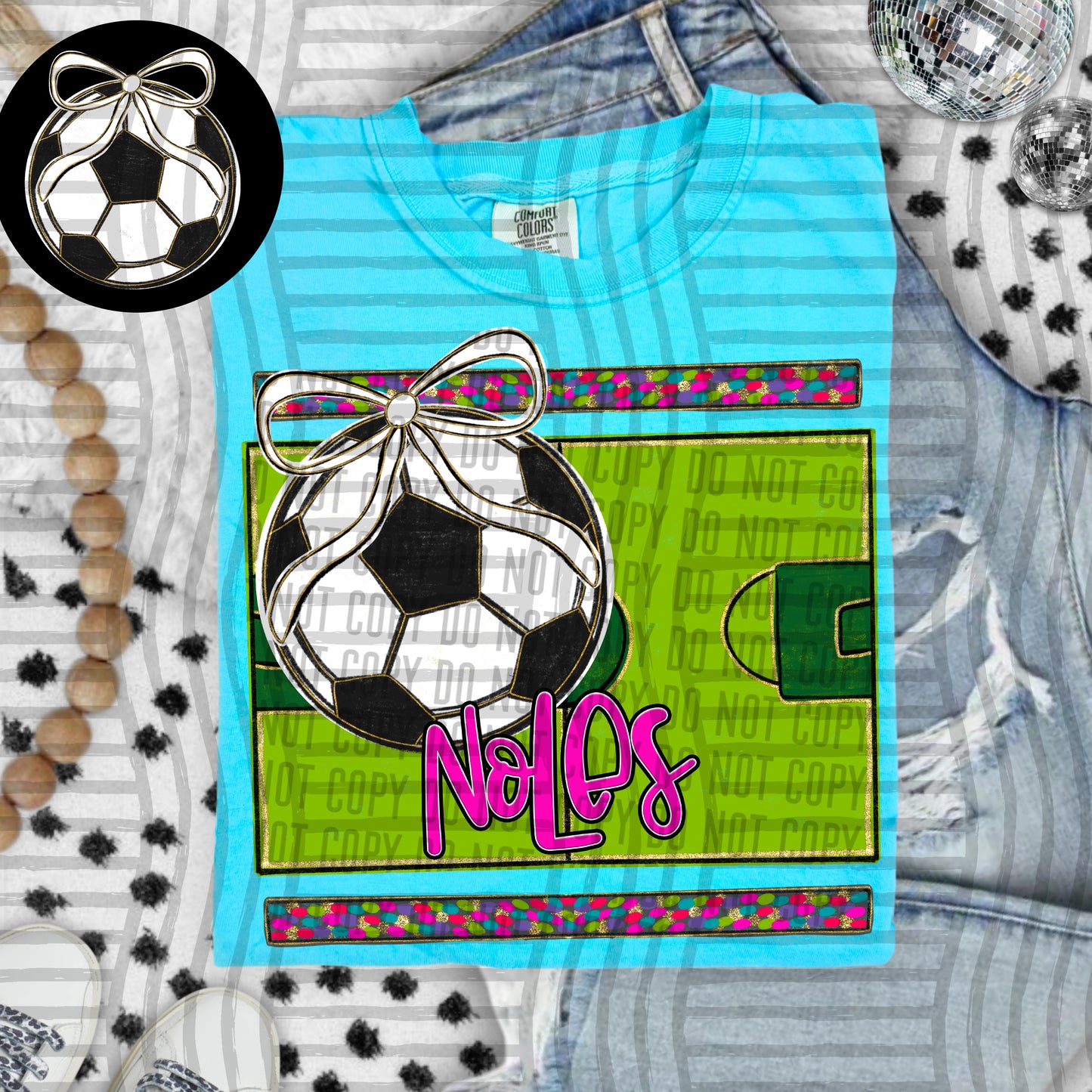 Preppy Soccer Field -optional pocket + Custom + Dropdown - 300 dpi Digital Download
